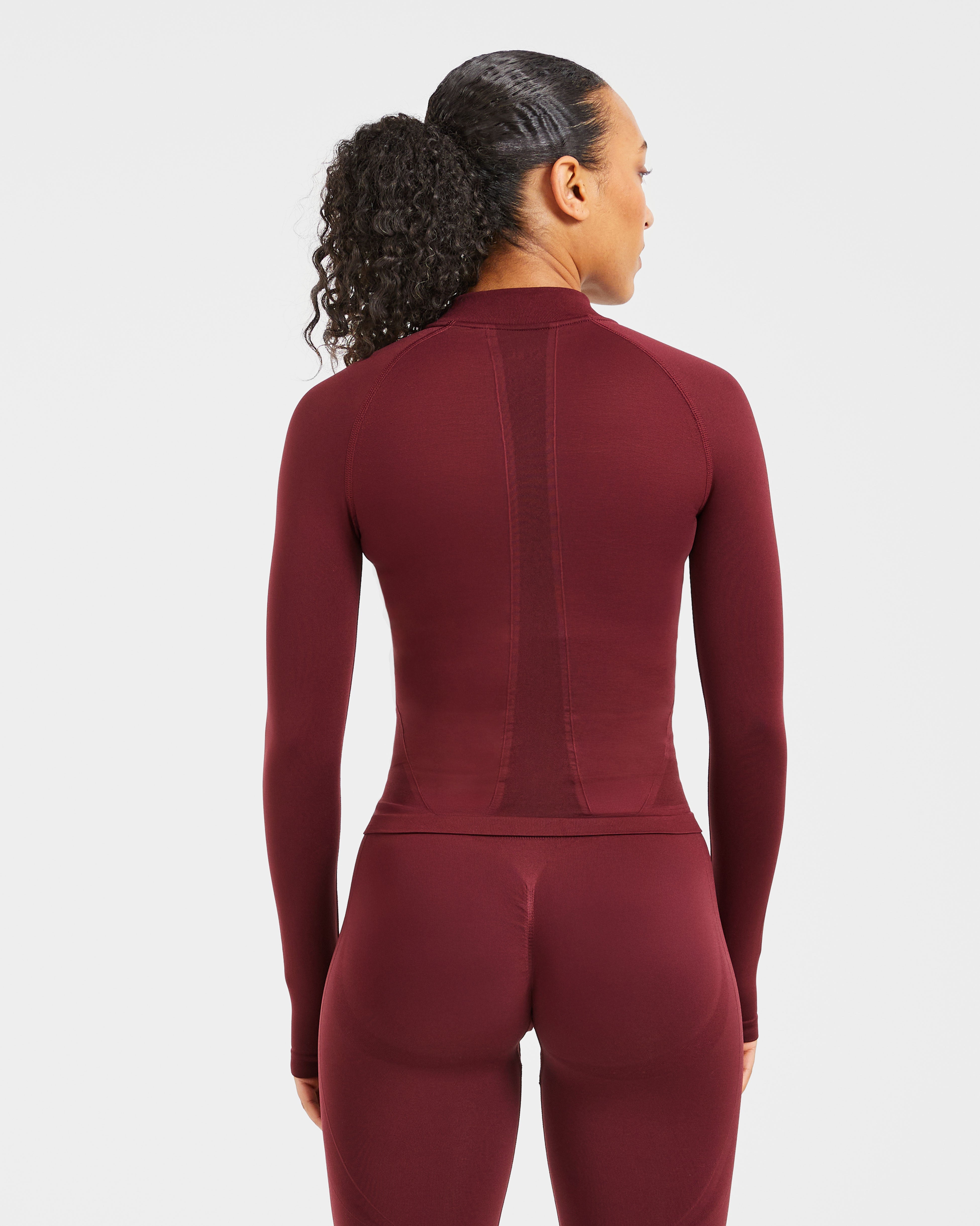 Empower Seamless Full Zip Jacket - Rot Wine