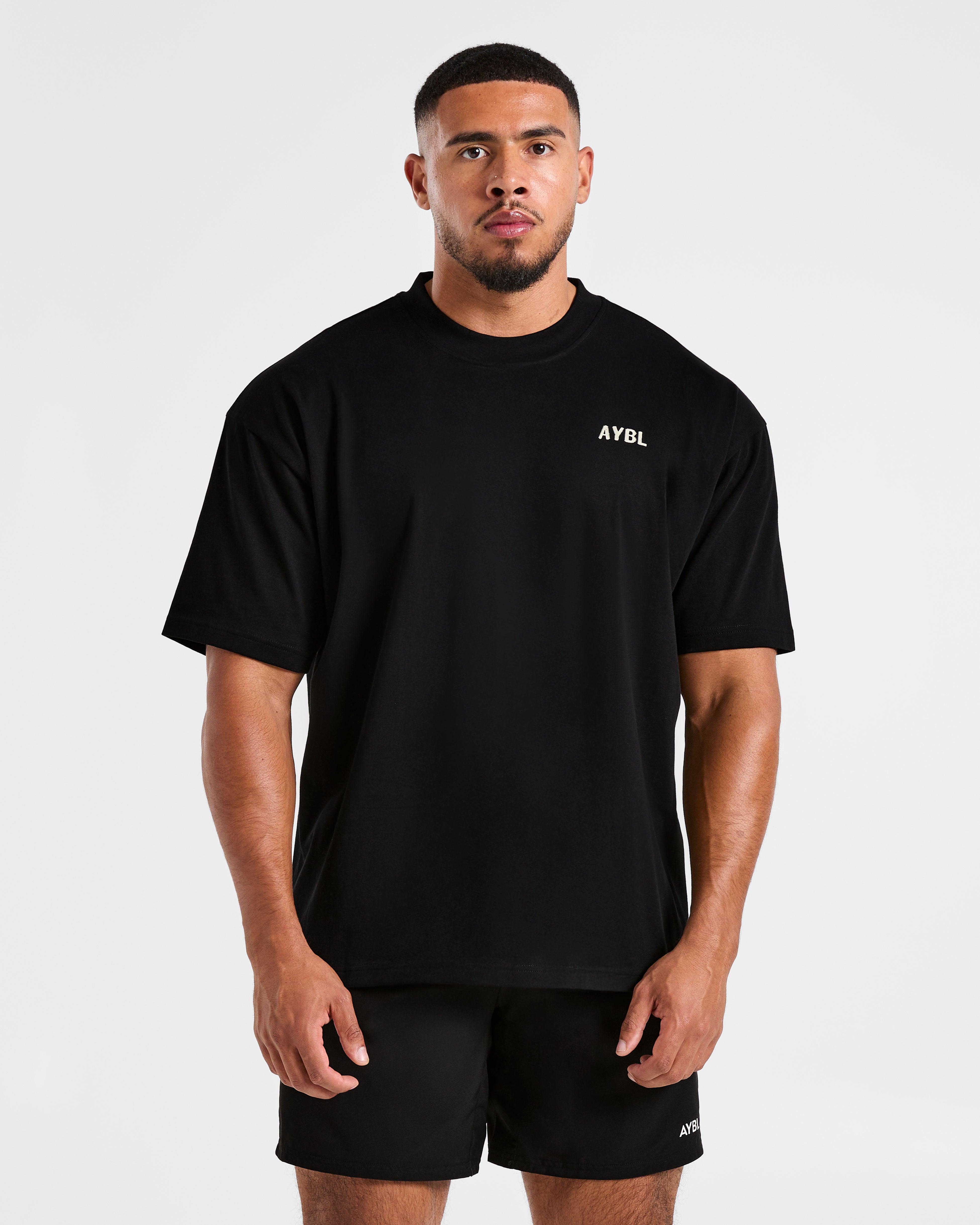 Lift Heavy Oversized T Shirt - Schwarz/Off Weiß