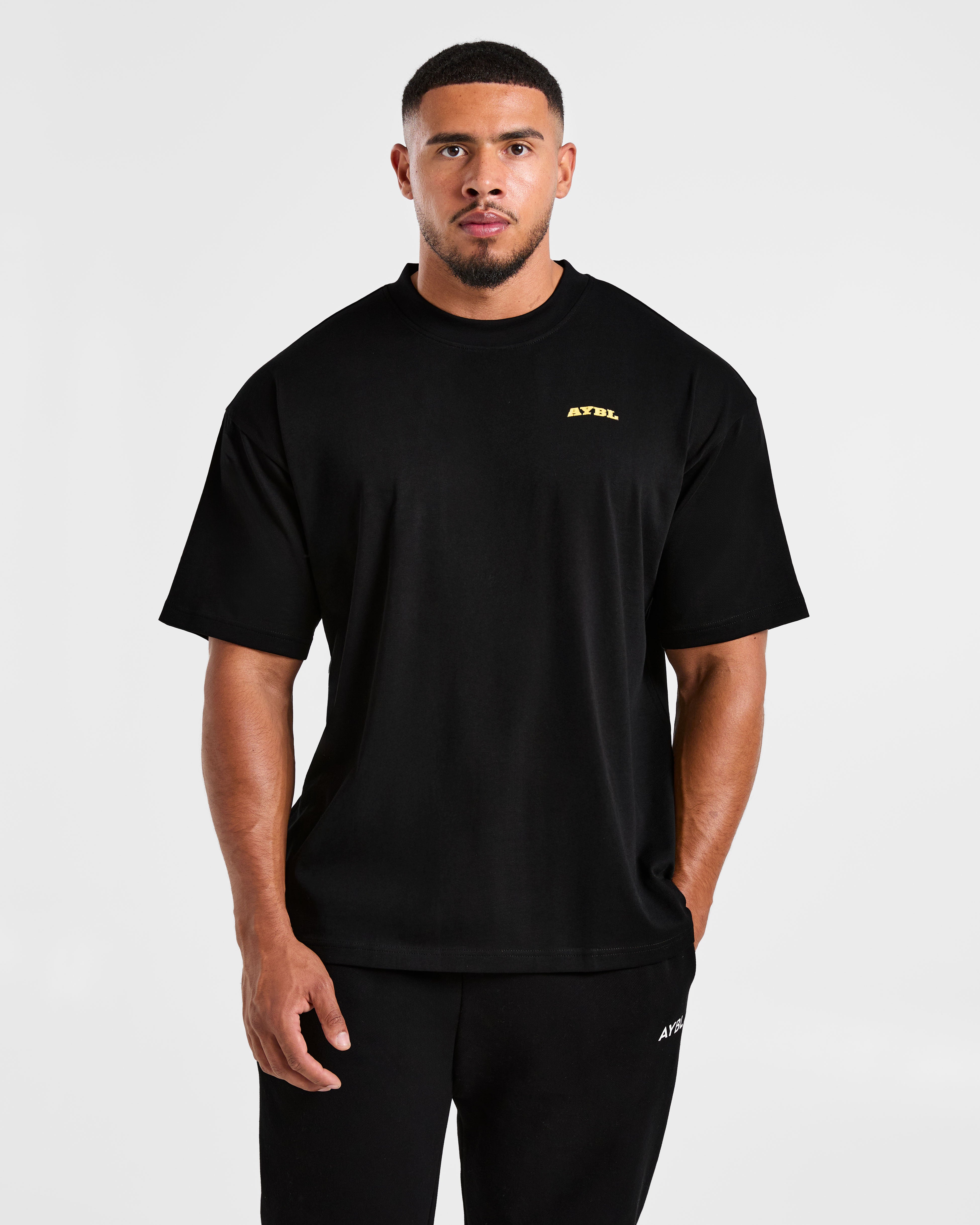 Team AYBL Oversized T Shirt - Schwarz/Gelb