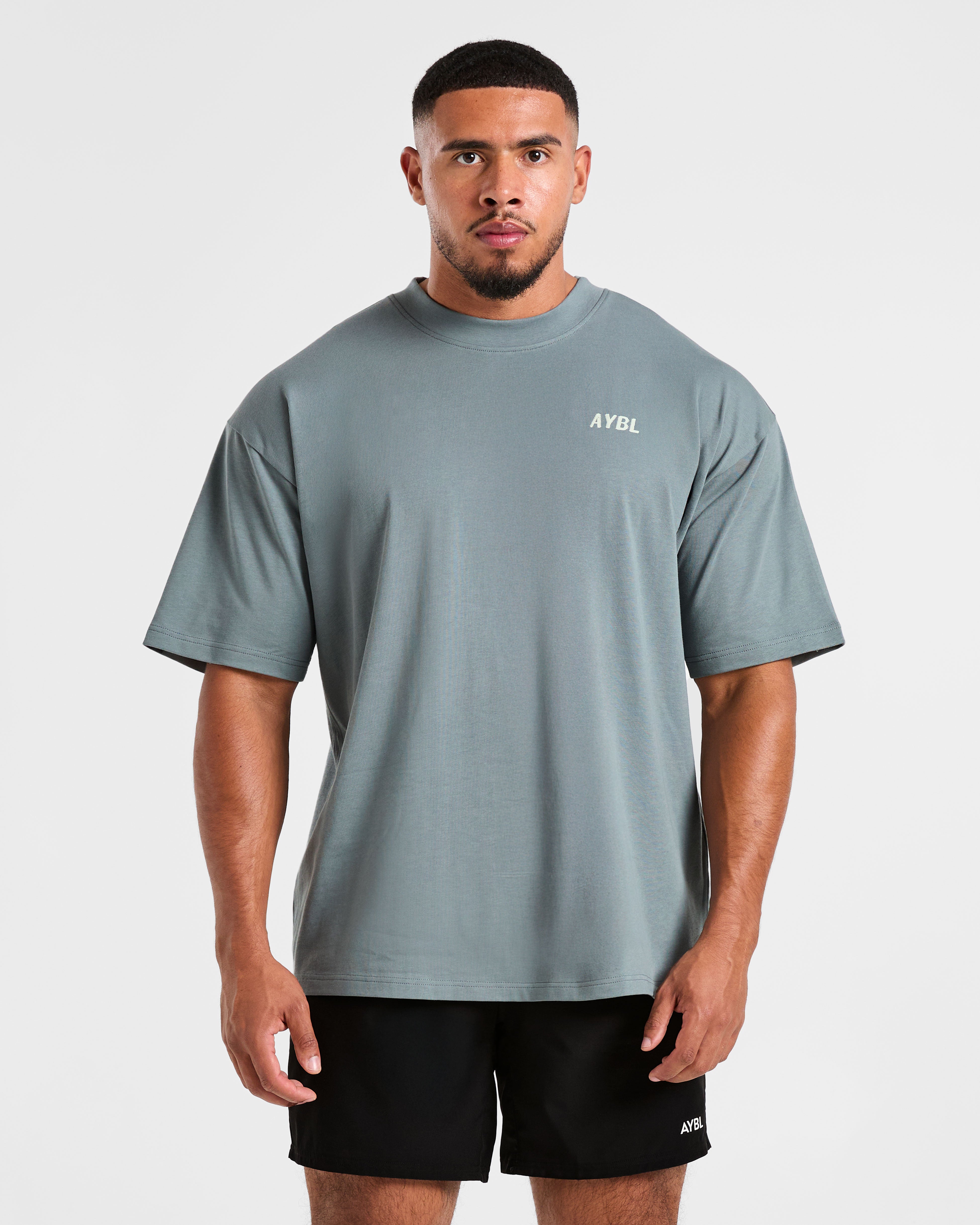 Lift Heavy Oversized T Shirt - Slate Blau