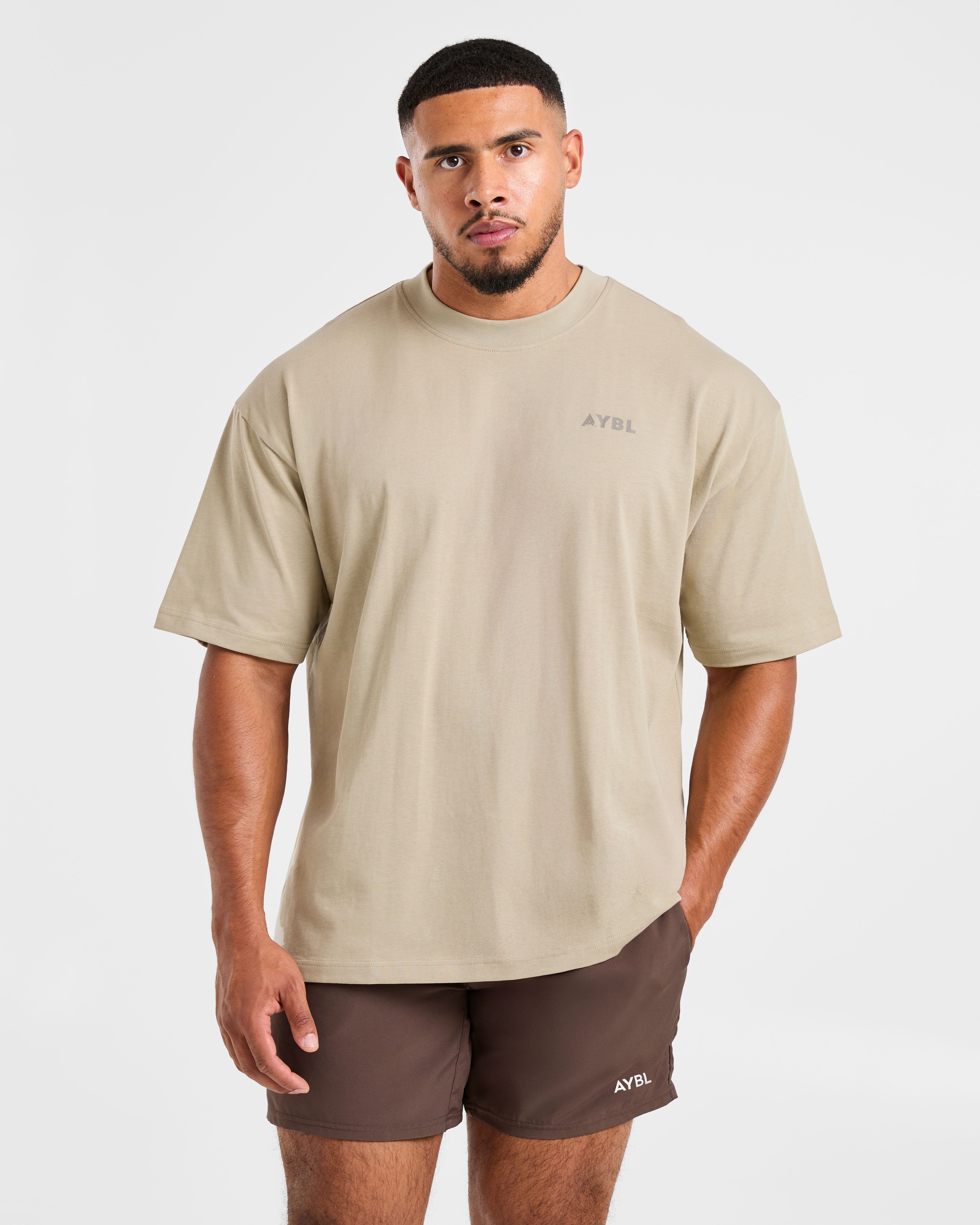 Future Fitness Oversized T Shirt - Dusty Sand