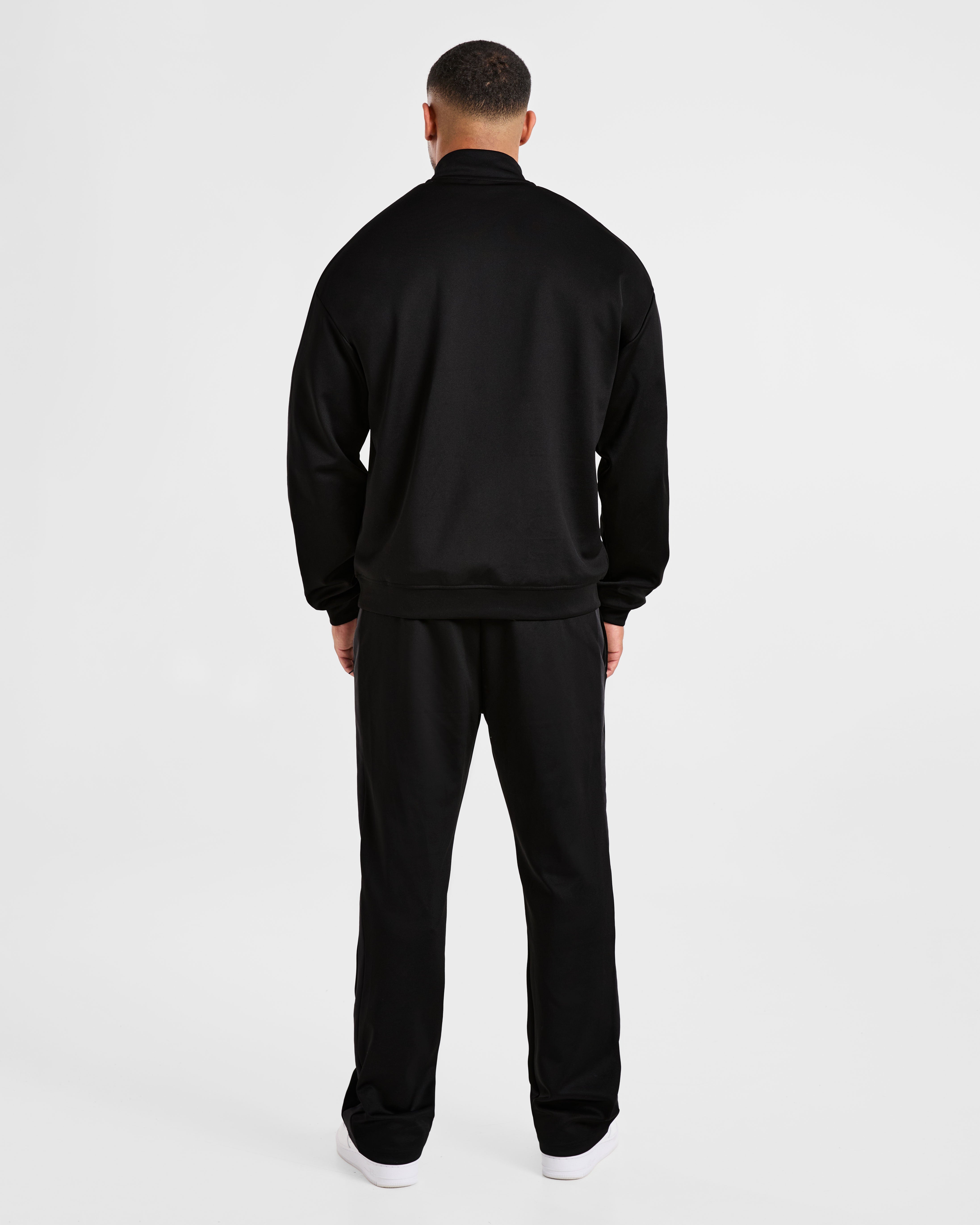 Classic Track Straight Leg Joggers - Schwarz/Charcoal