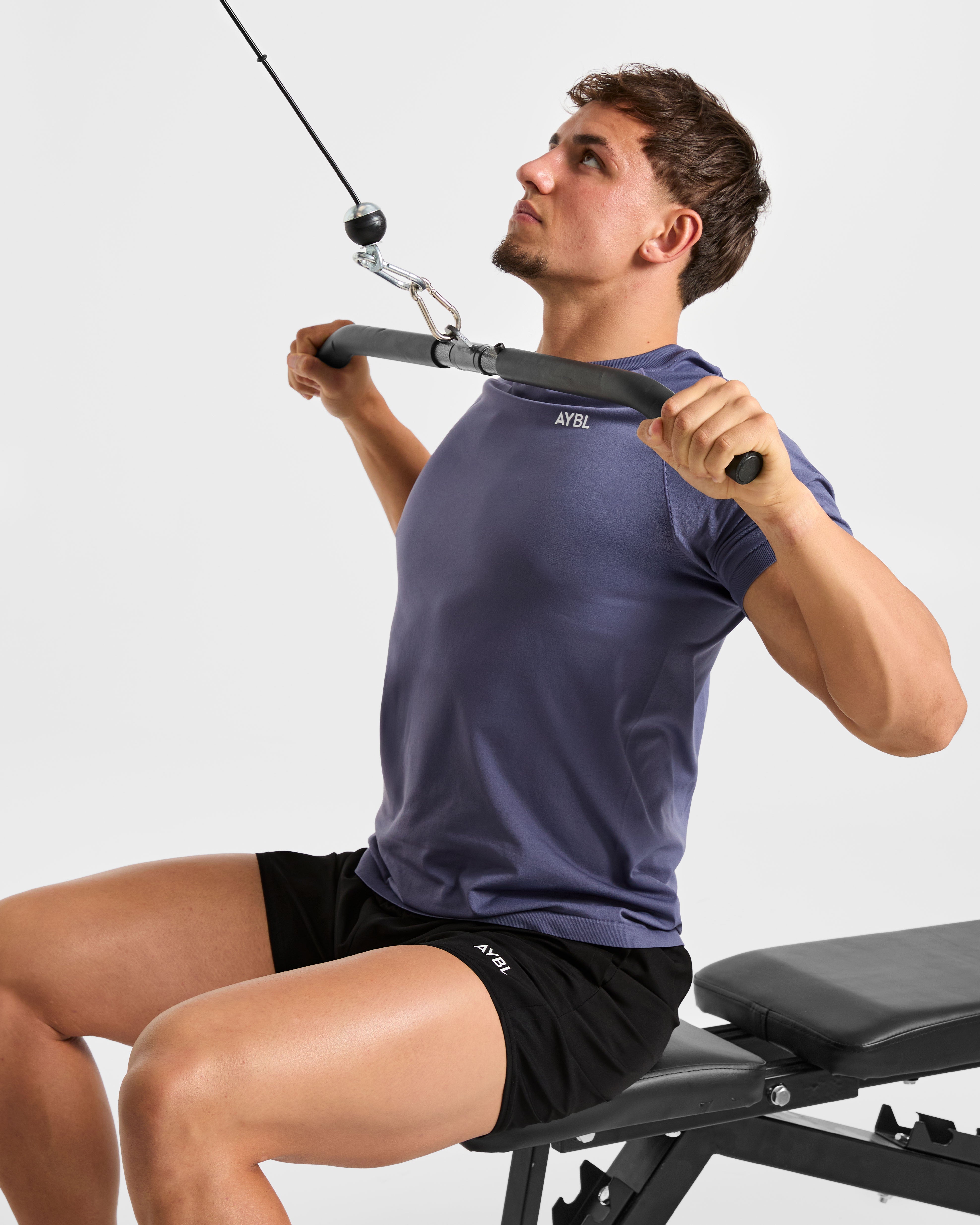 Ascend Seamless T Shirt - Denim Blau