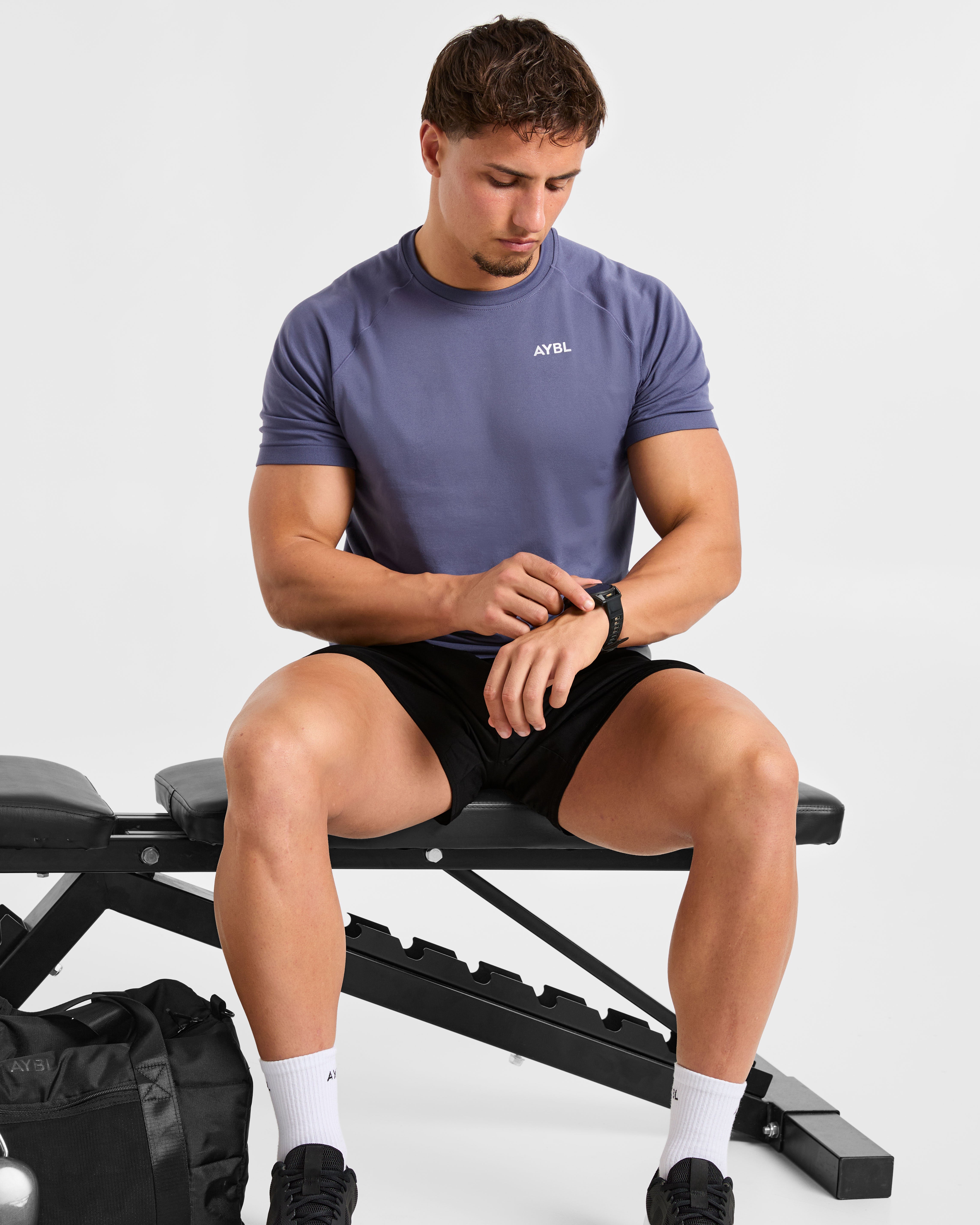 Ascend Seamless T Shirt - Denim Blau