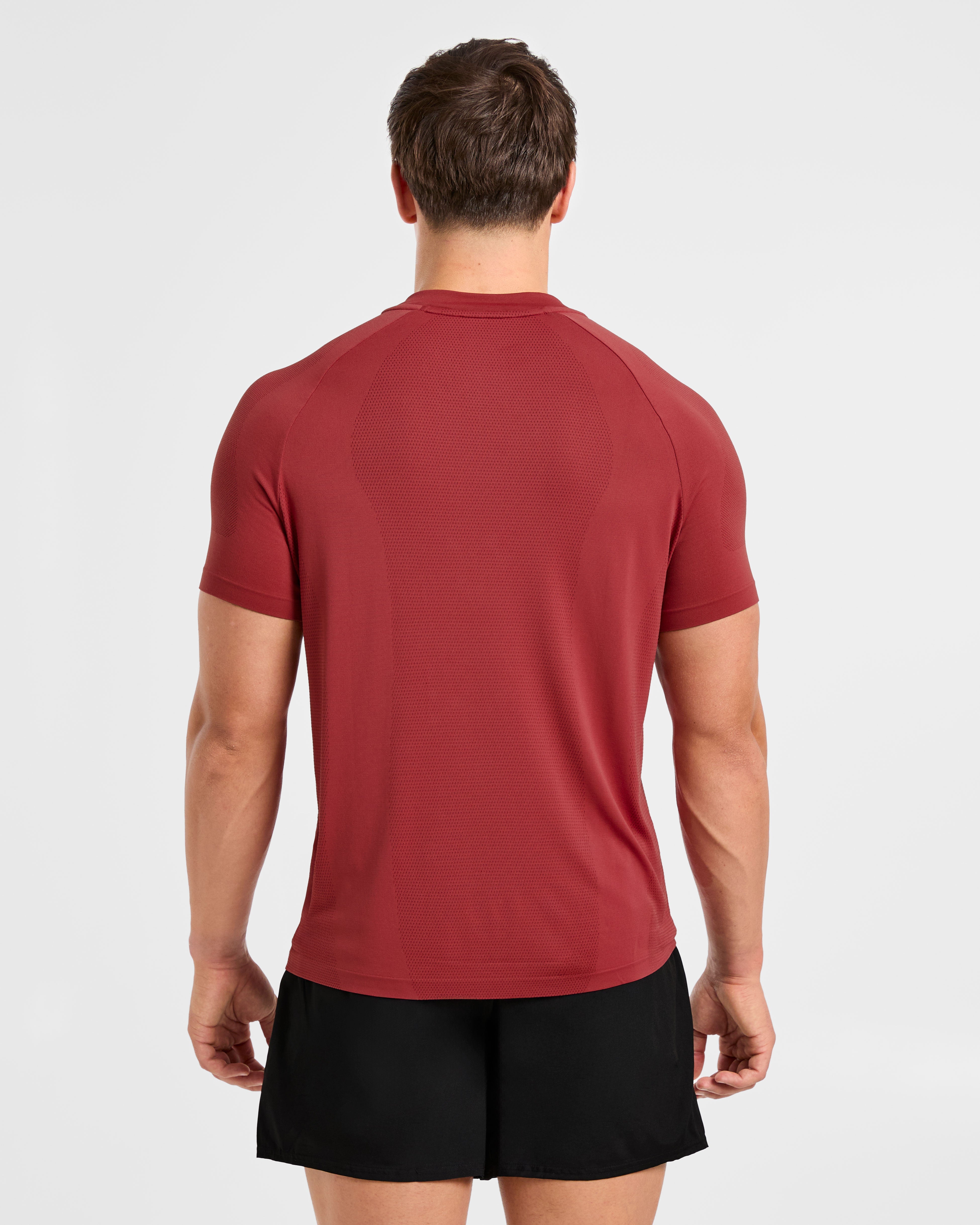 Attain Seamless T Shirt - Maroon Rot