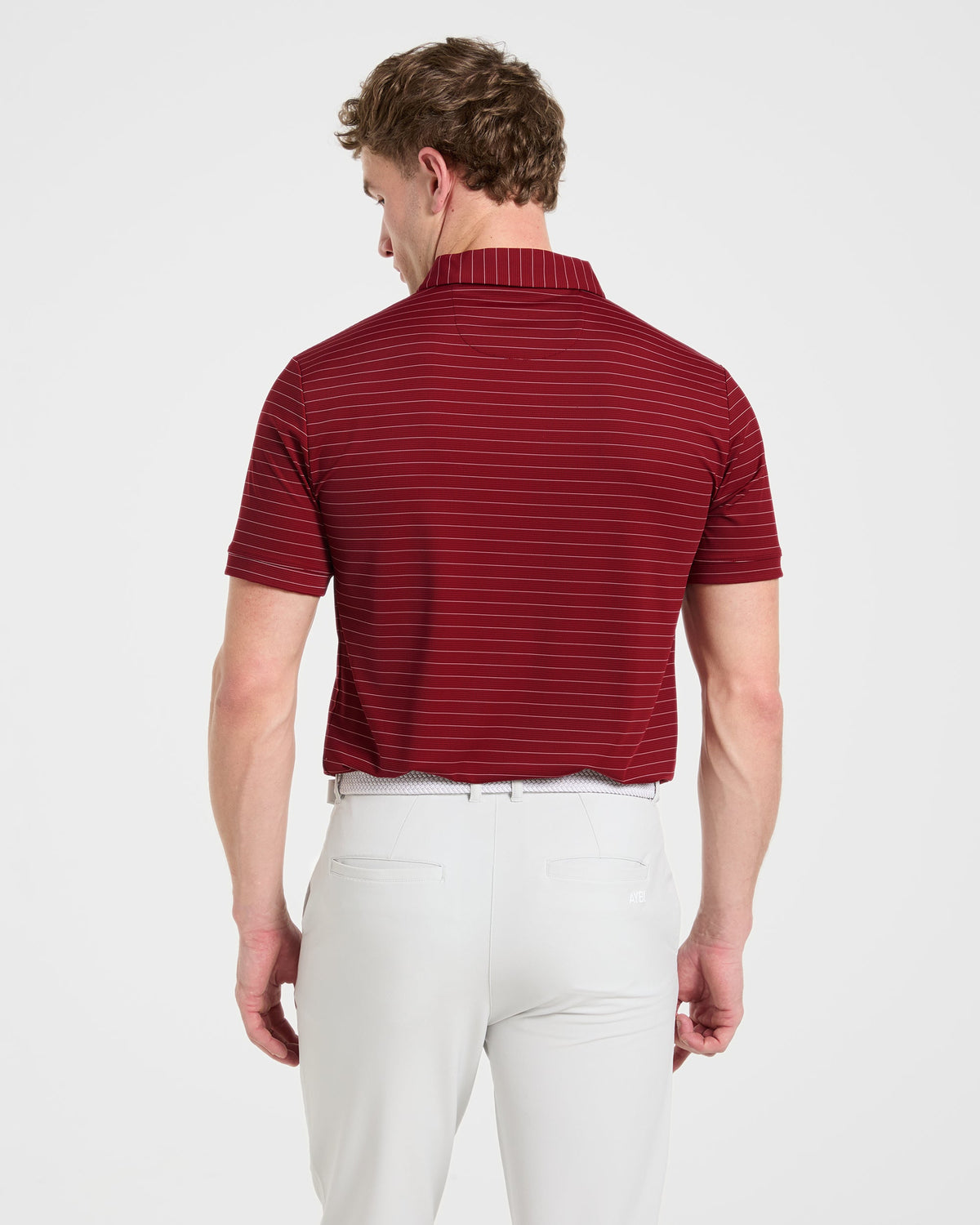 Classic Stripe Polo - Burgundy Rot