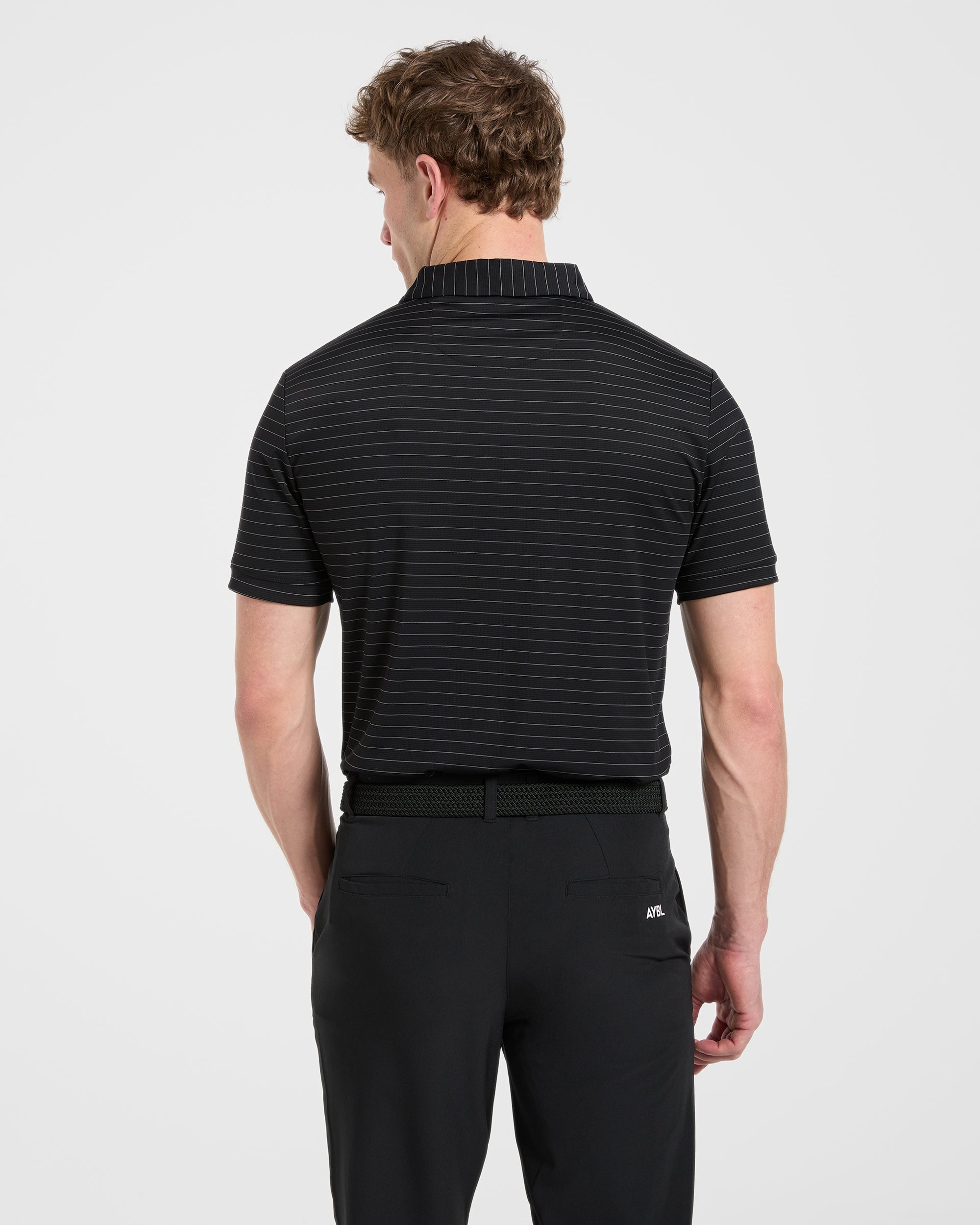 Classic Stripe Polo - Schwarz