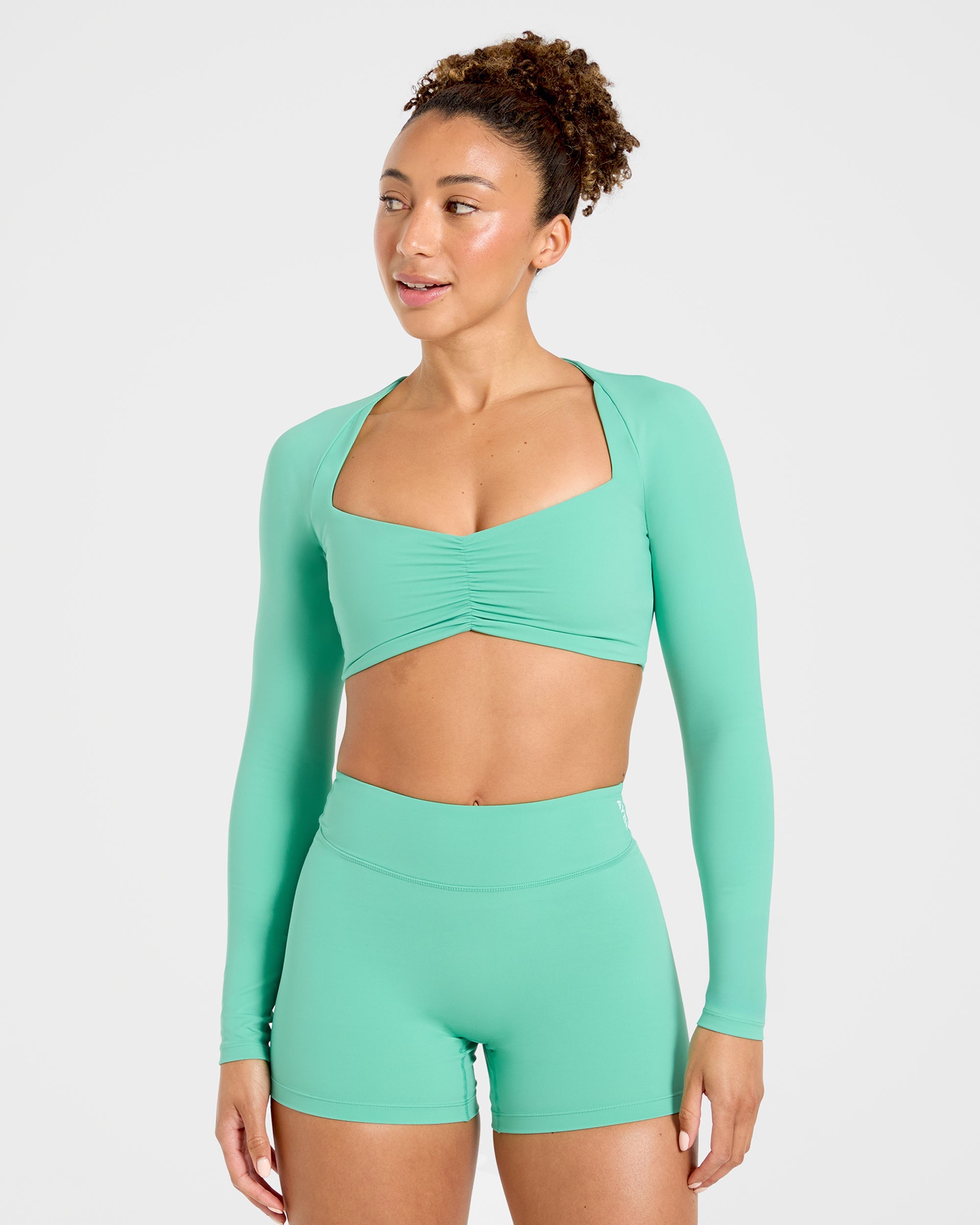 Physique Long Sleeve Crop Top - Summer Grün