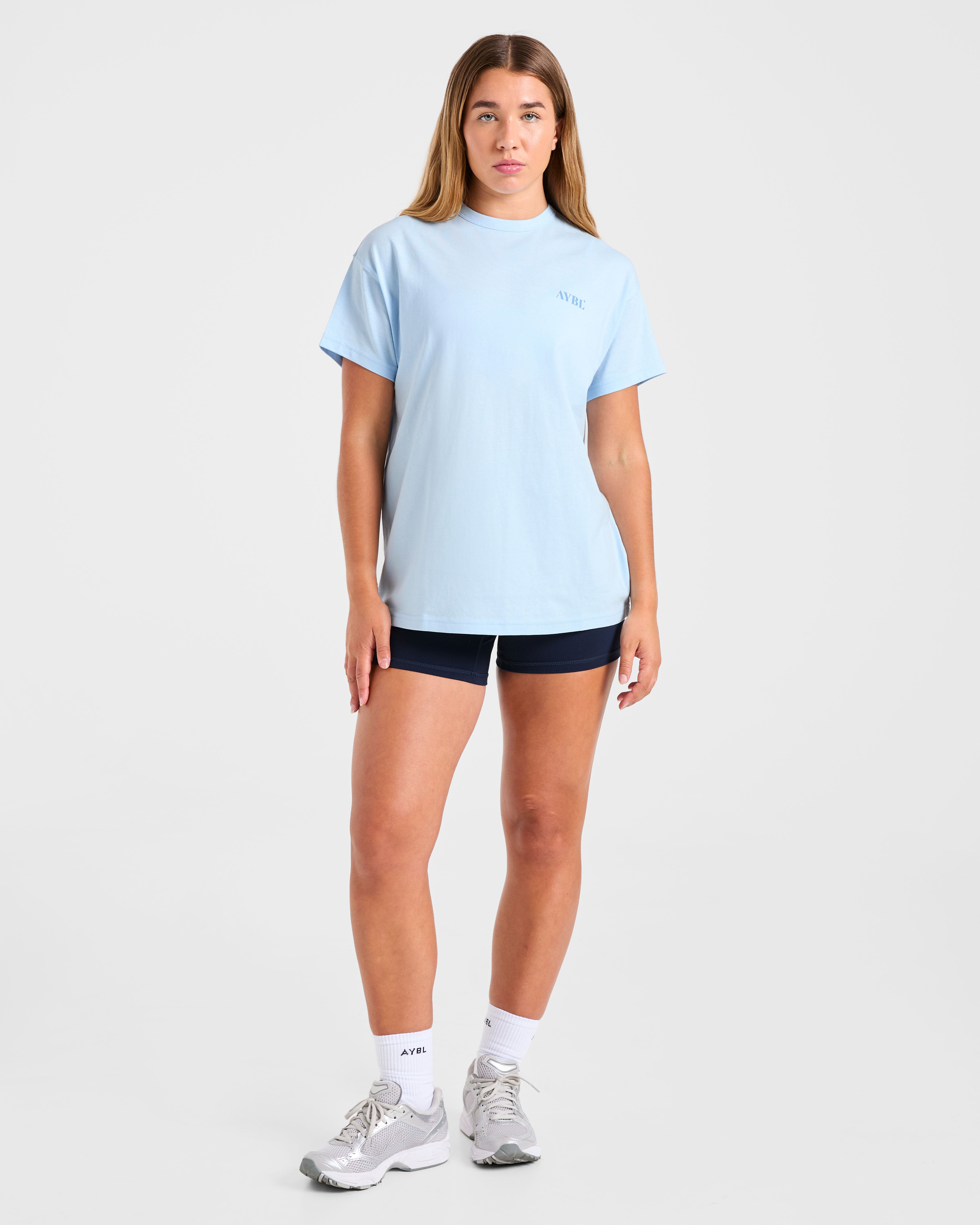 Dedicate To The Journey Oversized T Shirt - Blau