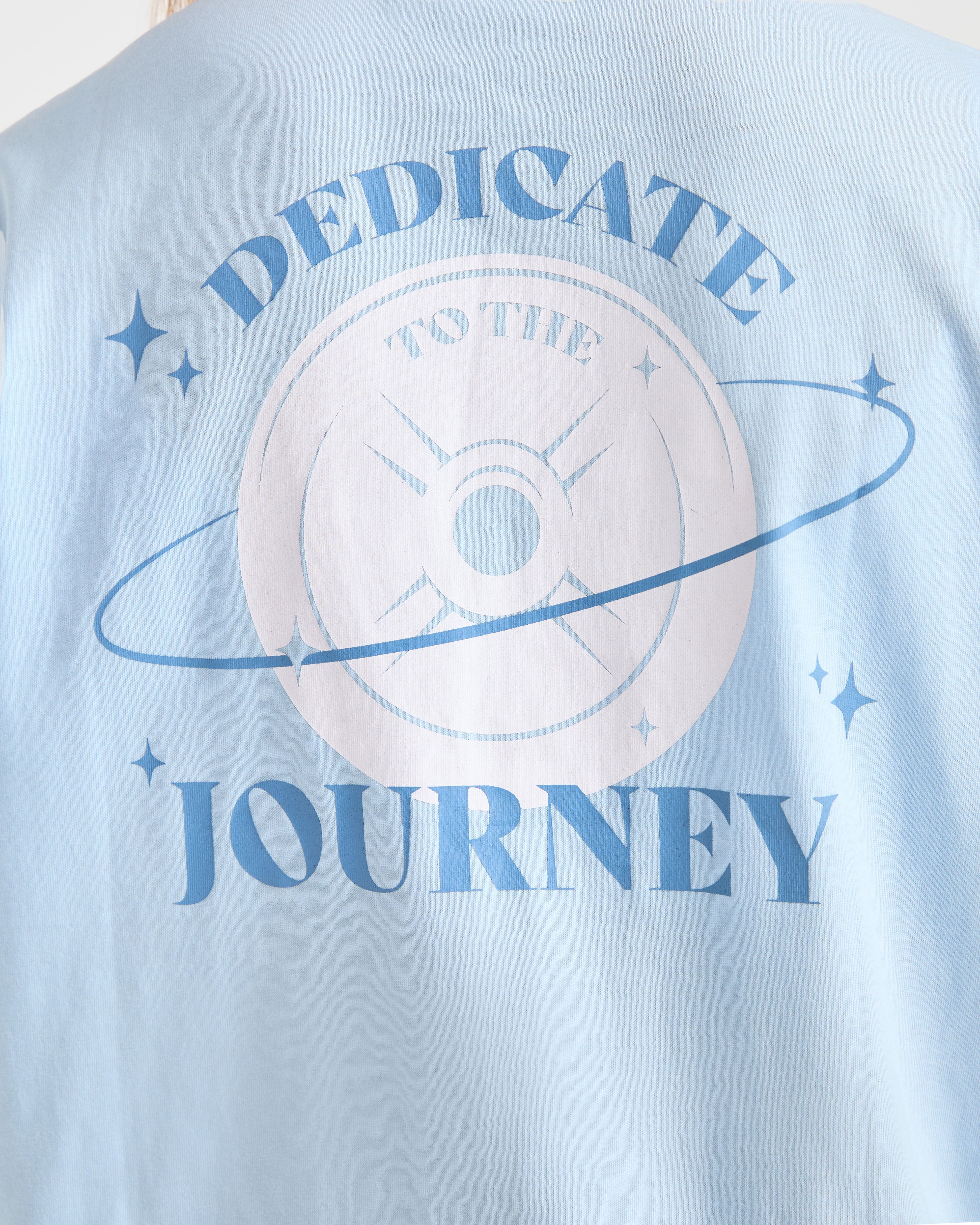 Dedicate To The Journey Oversized T Shirt - Blau