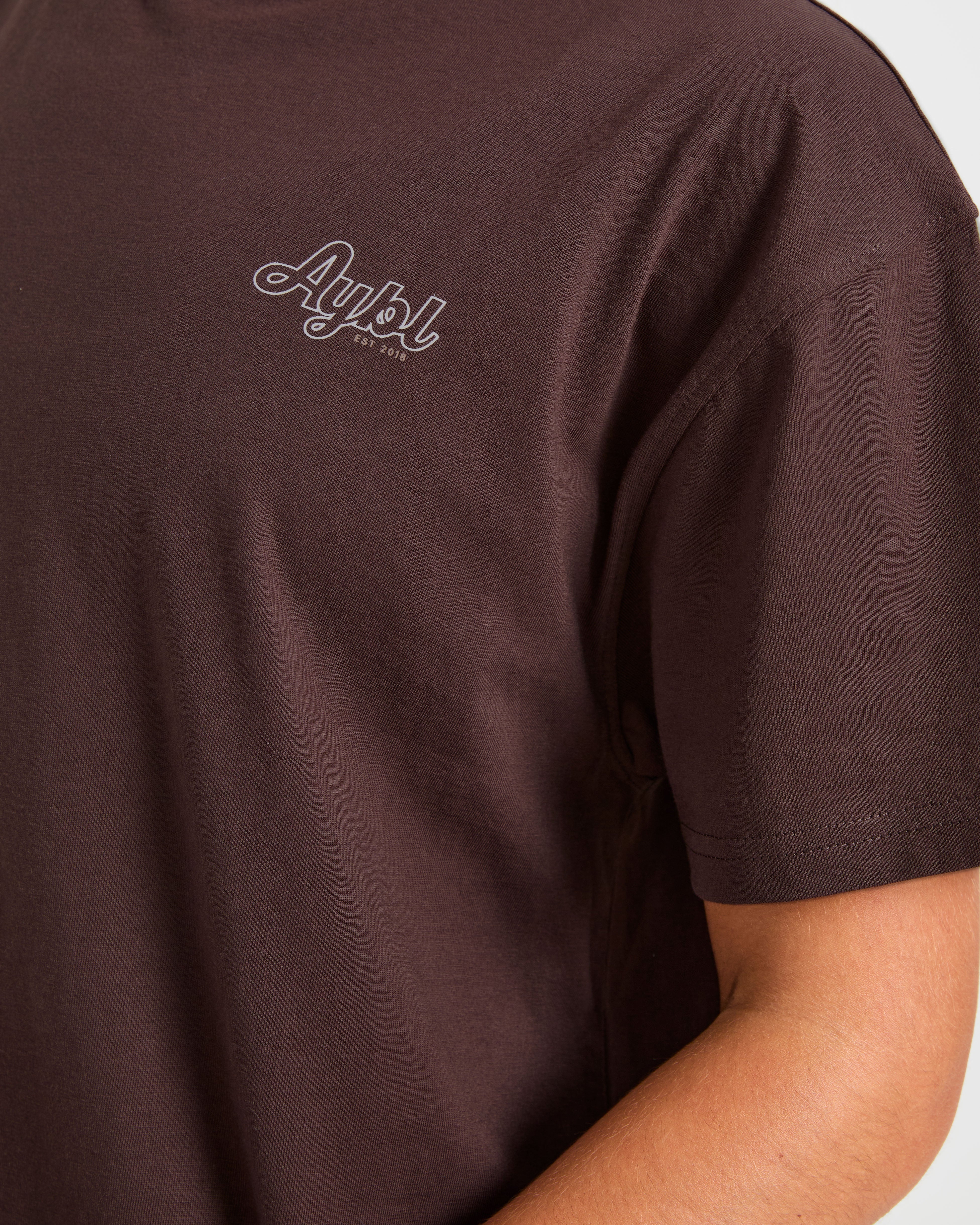Sports Wellness Oversized T Shirt - Braun