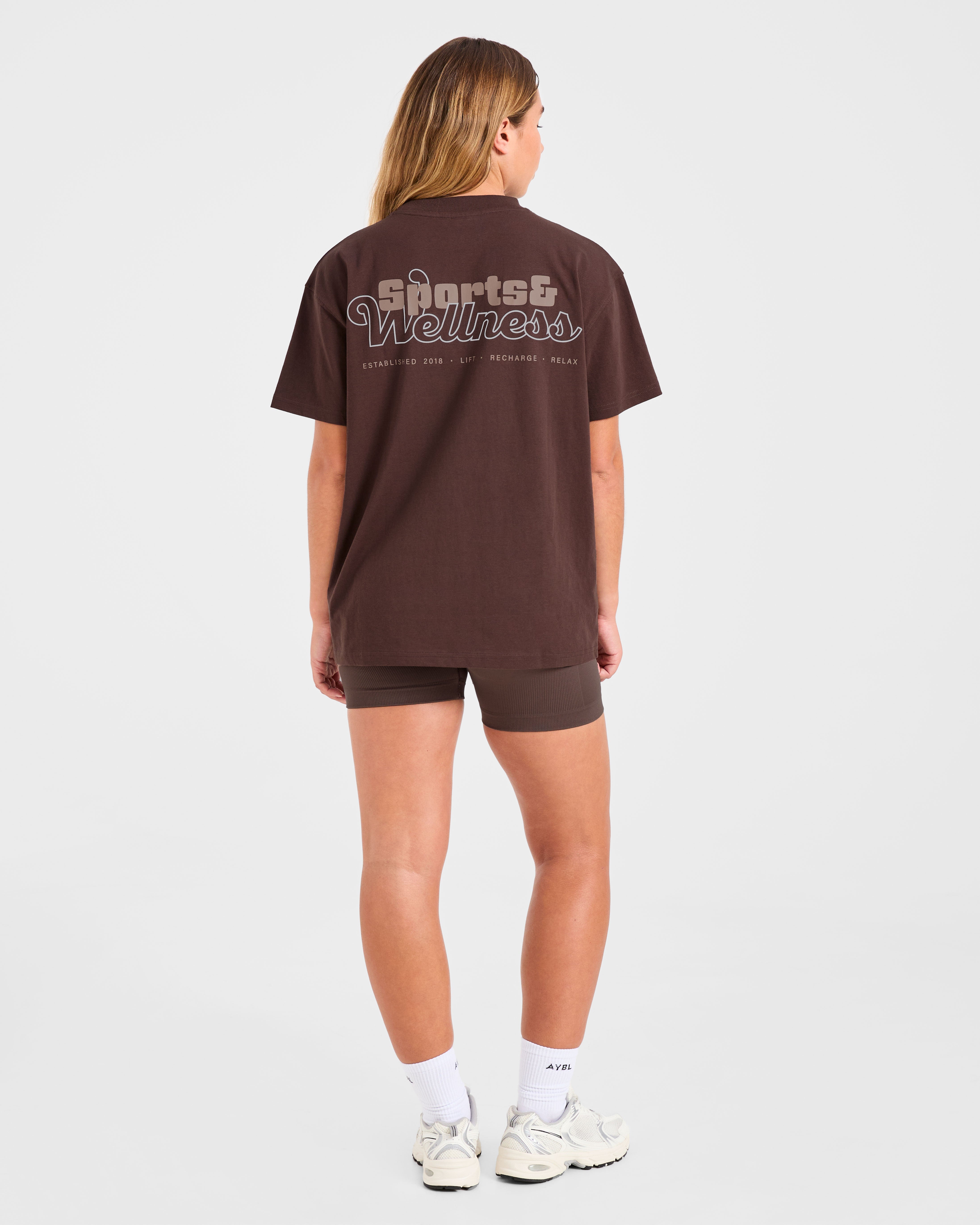 Sports Wellness Oversized T Shirt - Braun