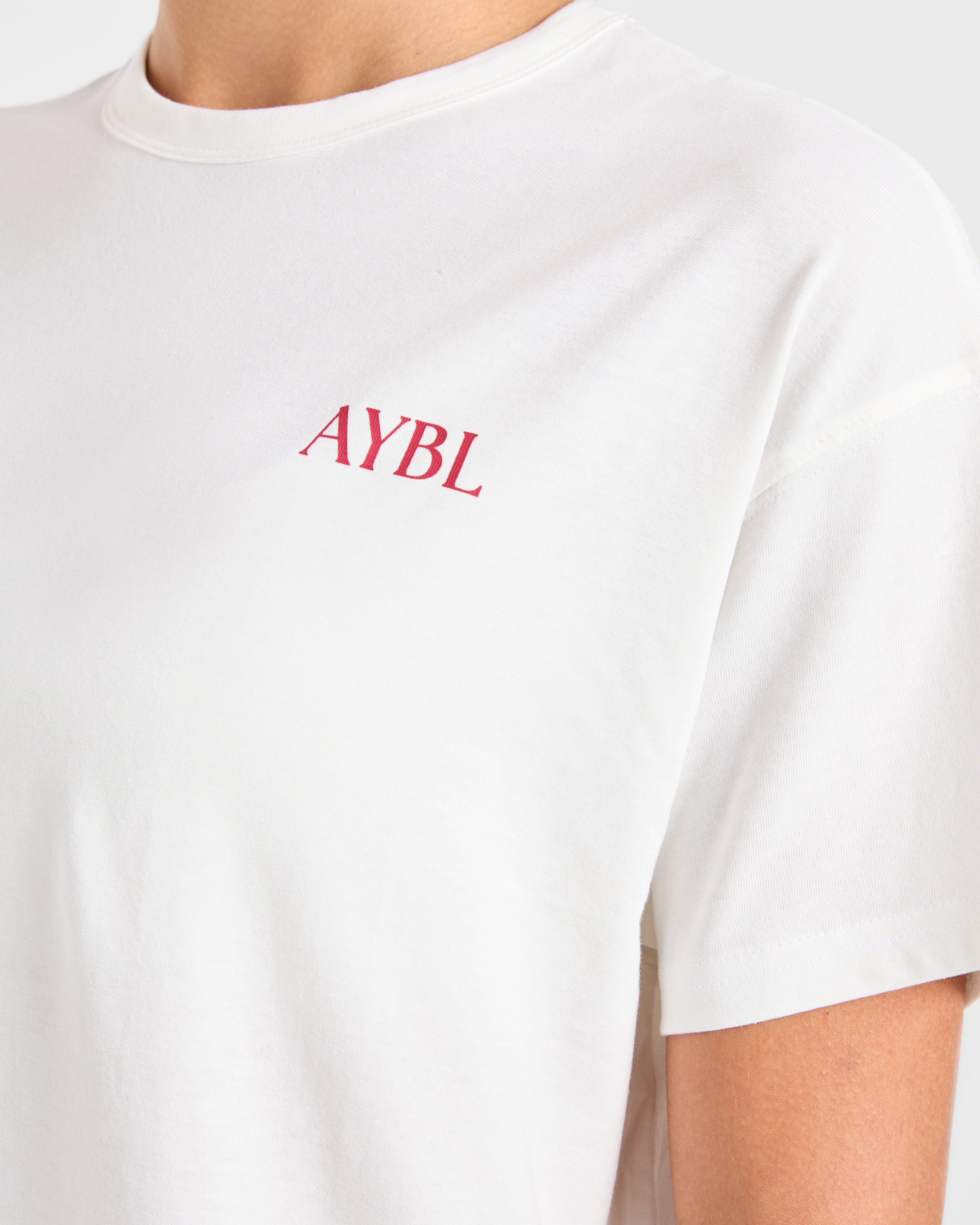 Athletics Club Oversized T Shirt - Off Weiß