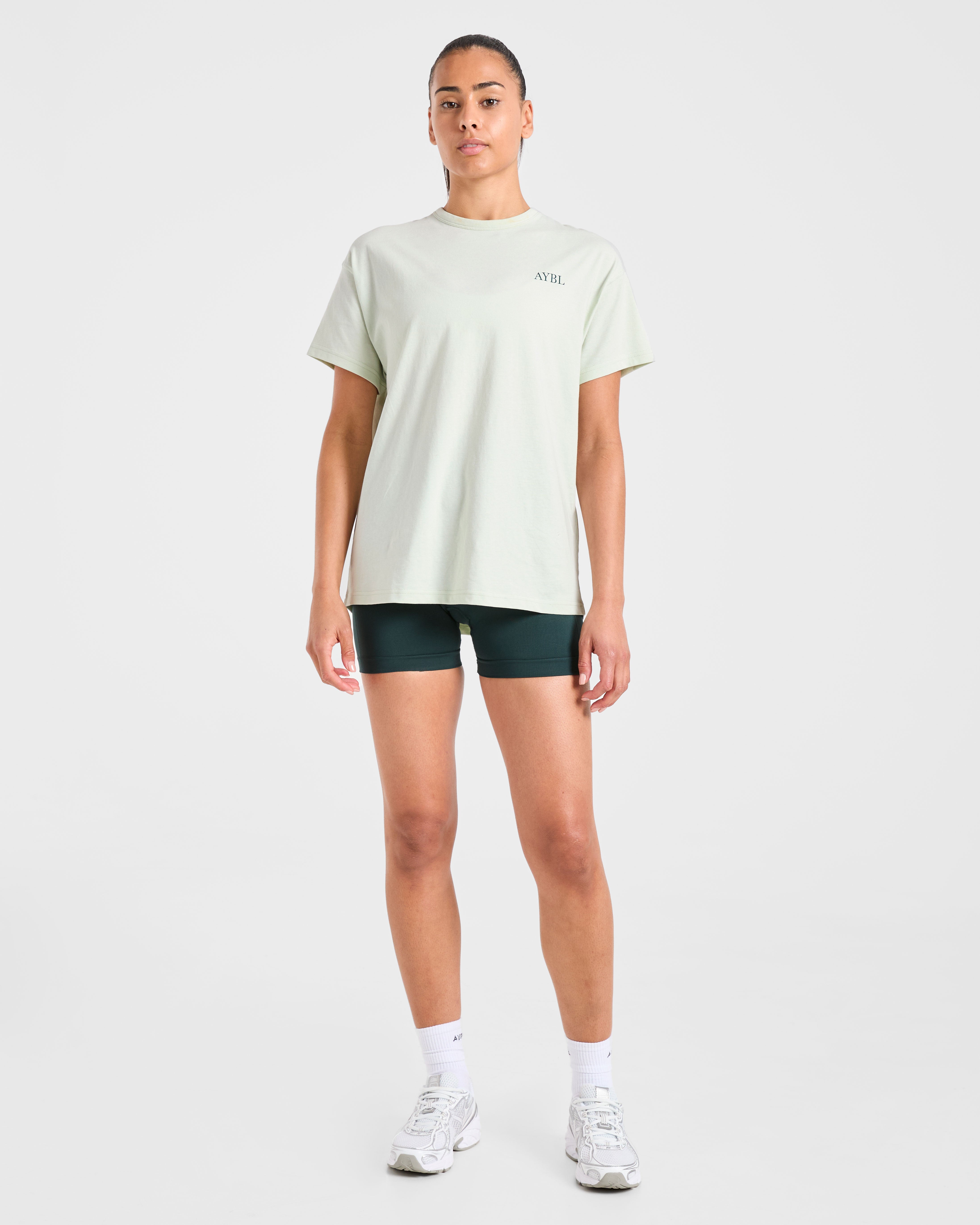 AYBL Sports Club Script Oversized T Shirt - Grün