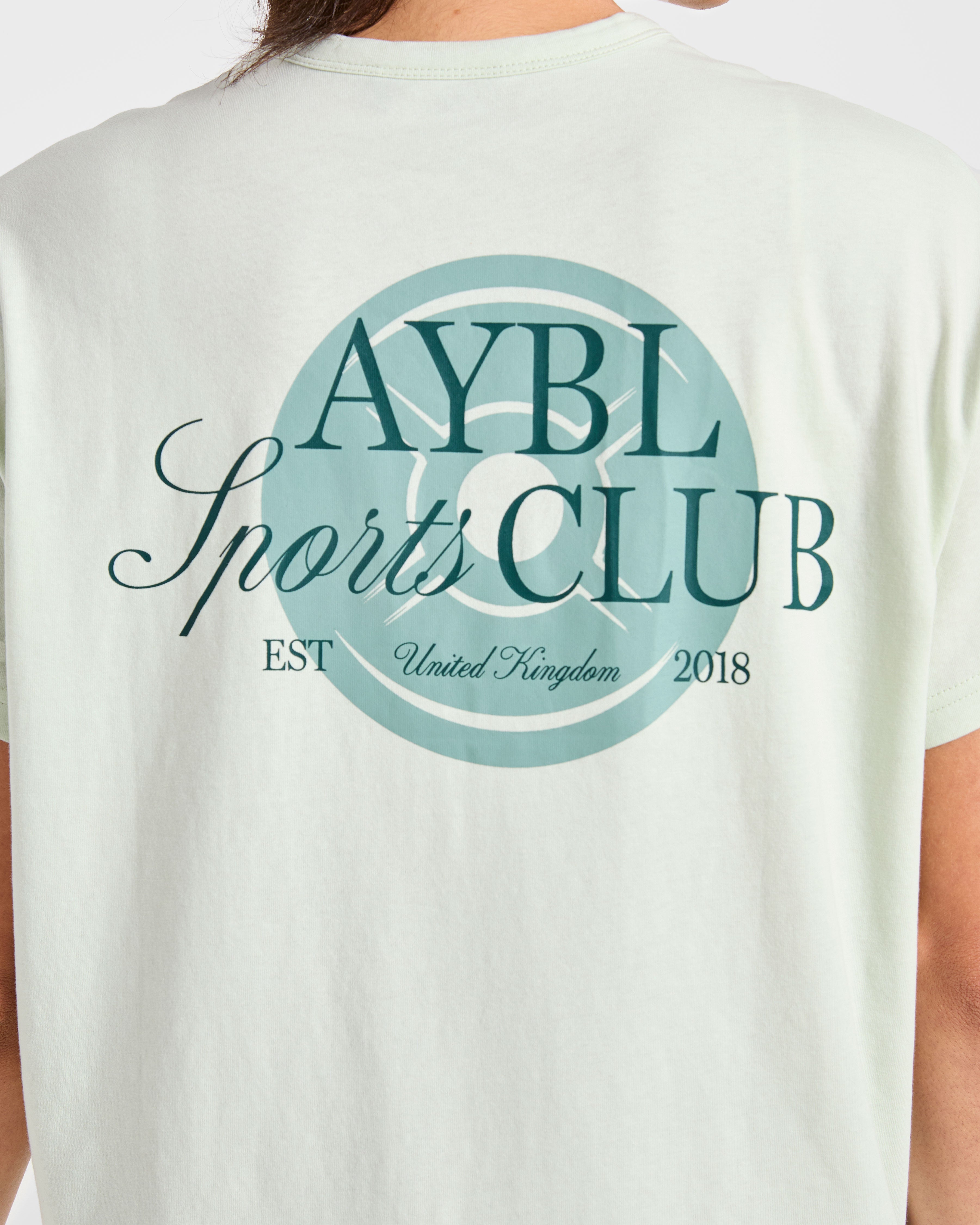 AYBL Sports Club Script Oversized T Shirt - Grün