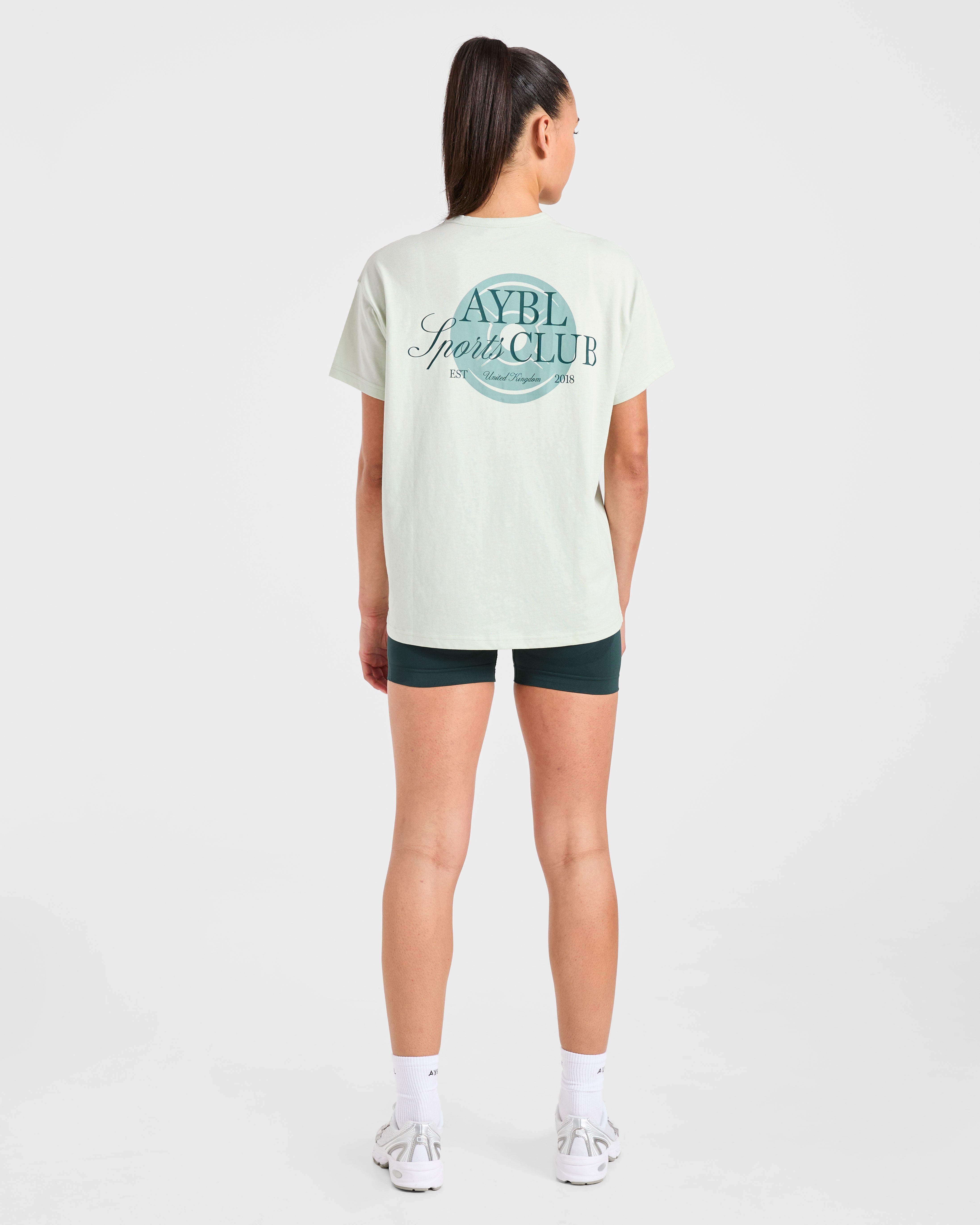 AYBL Sports Club Script Oversized T Shirt - Grün