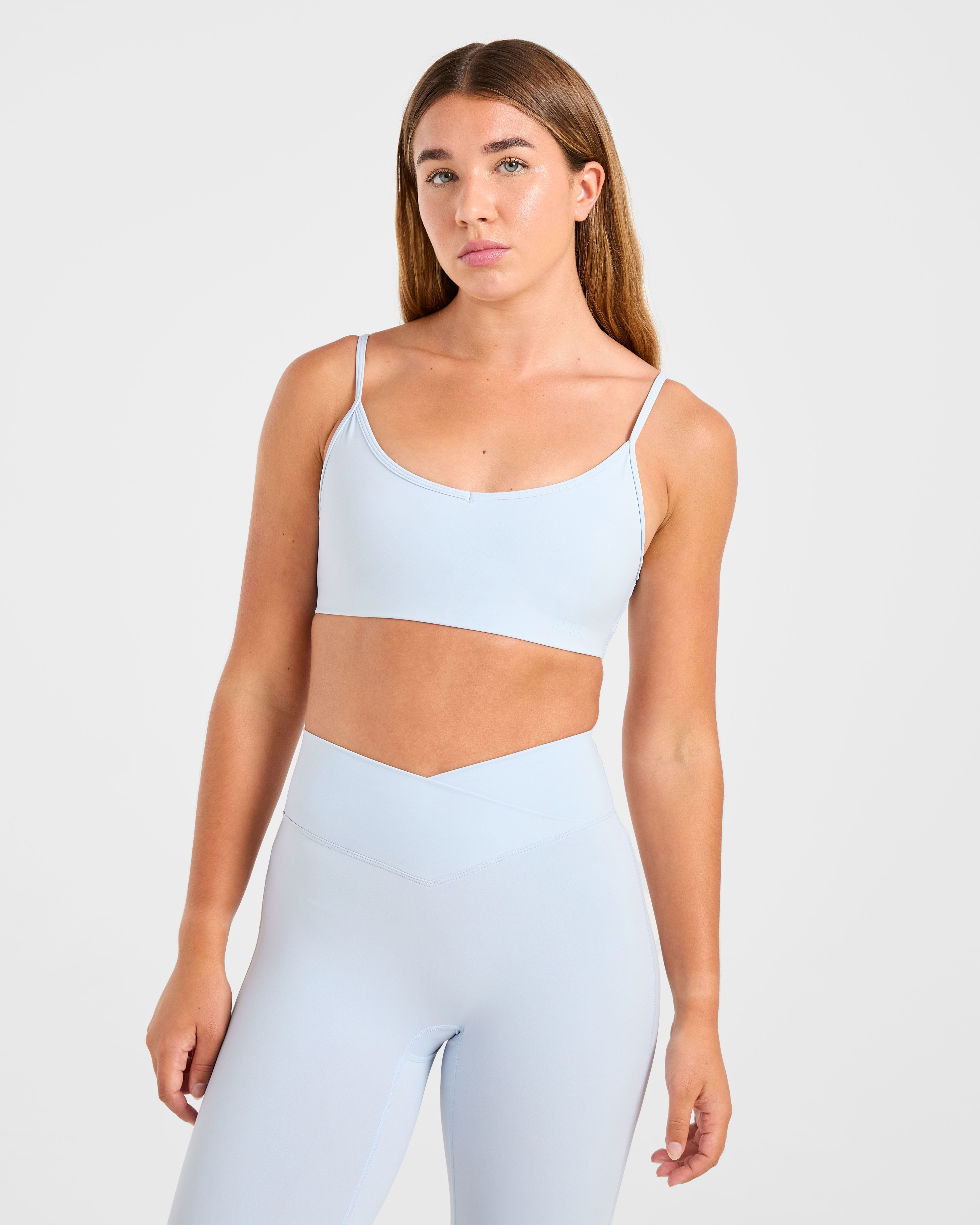 Sculpt Wrap Sports Bra - Iced Blau