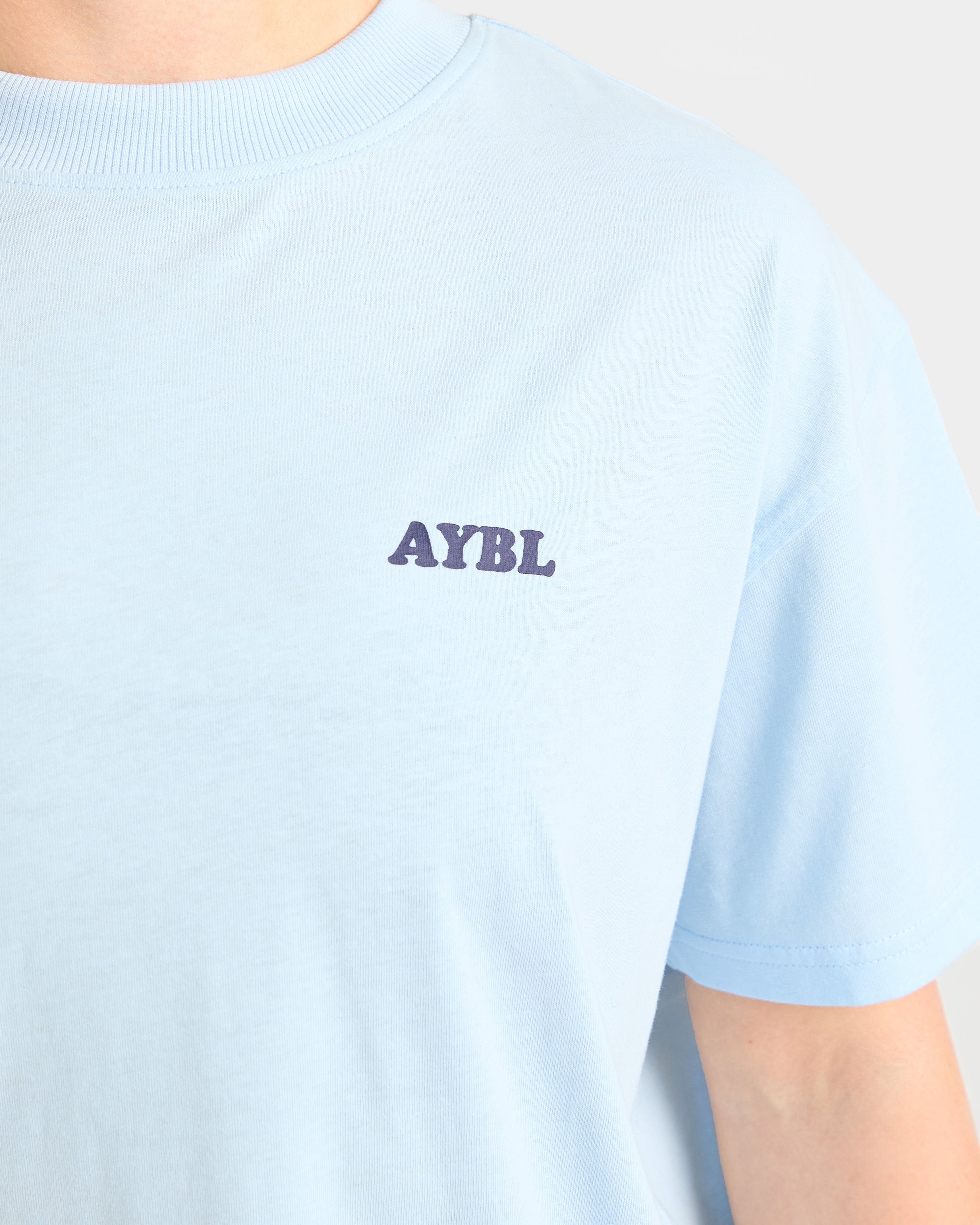 Sports Club Wavy Oversized T Shirt - Blau/Navy