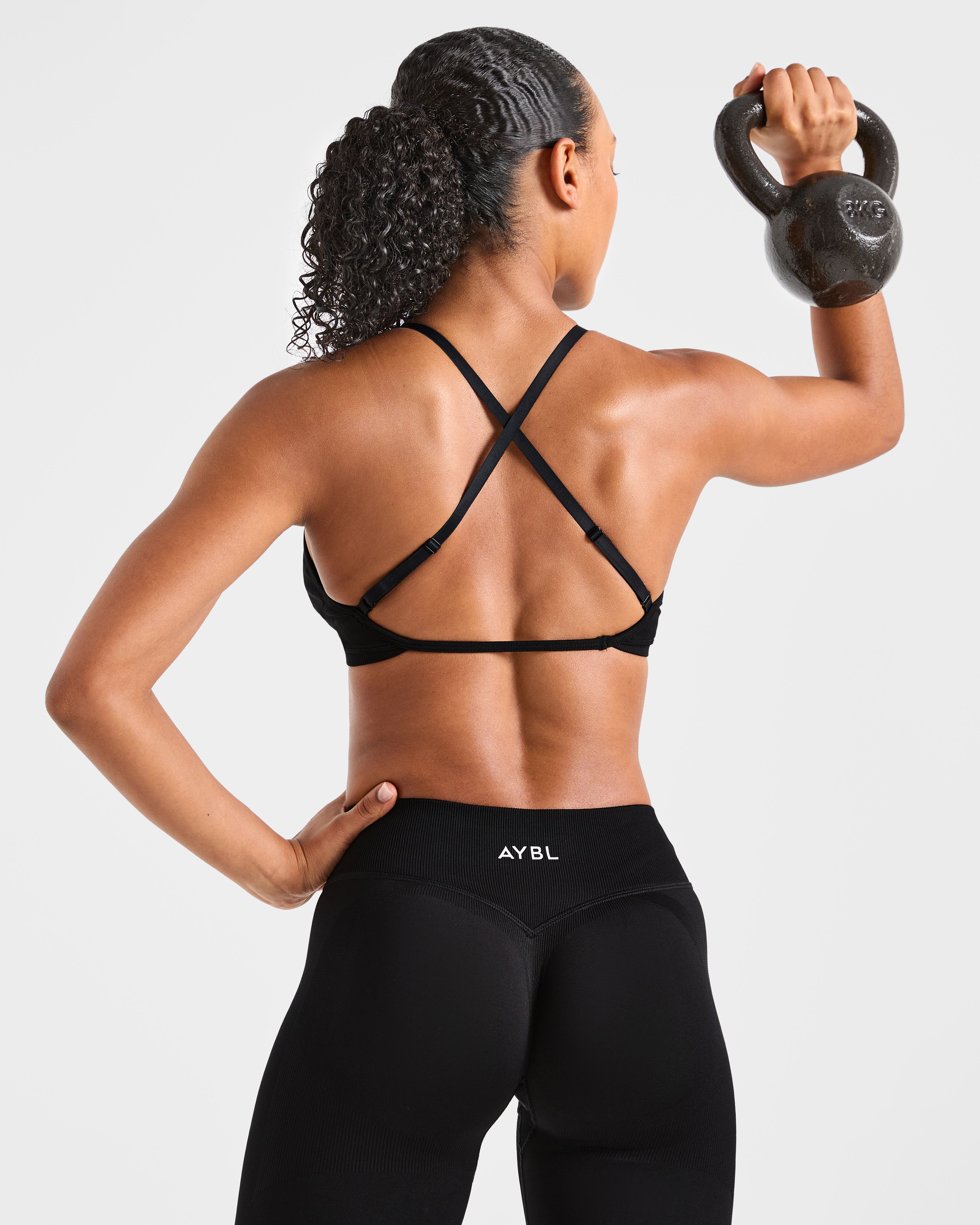 Adapt Seamless Strappy Sports Bra - Schwarz