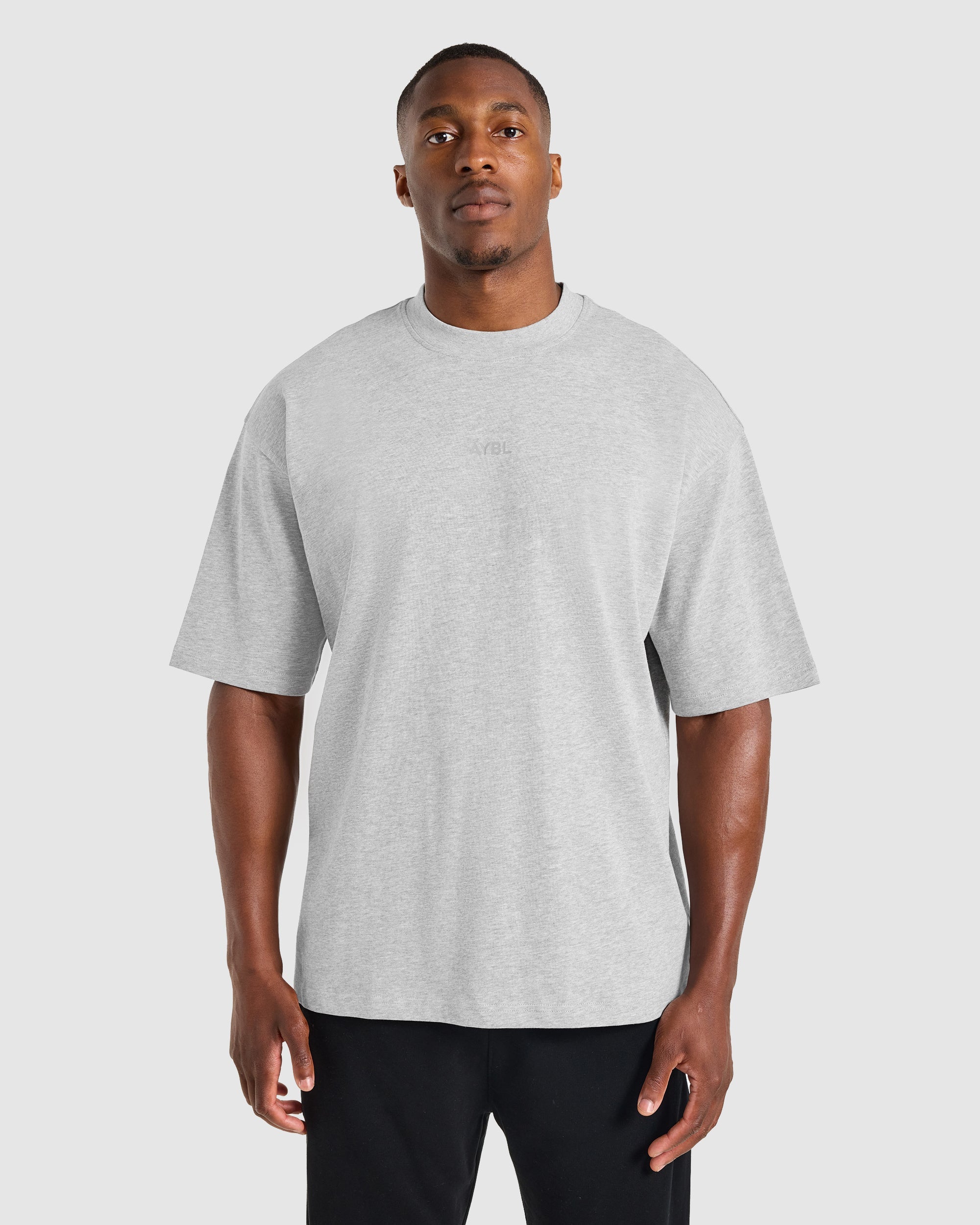 Craft Oversized T Shirt - Mid Marl Grau