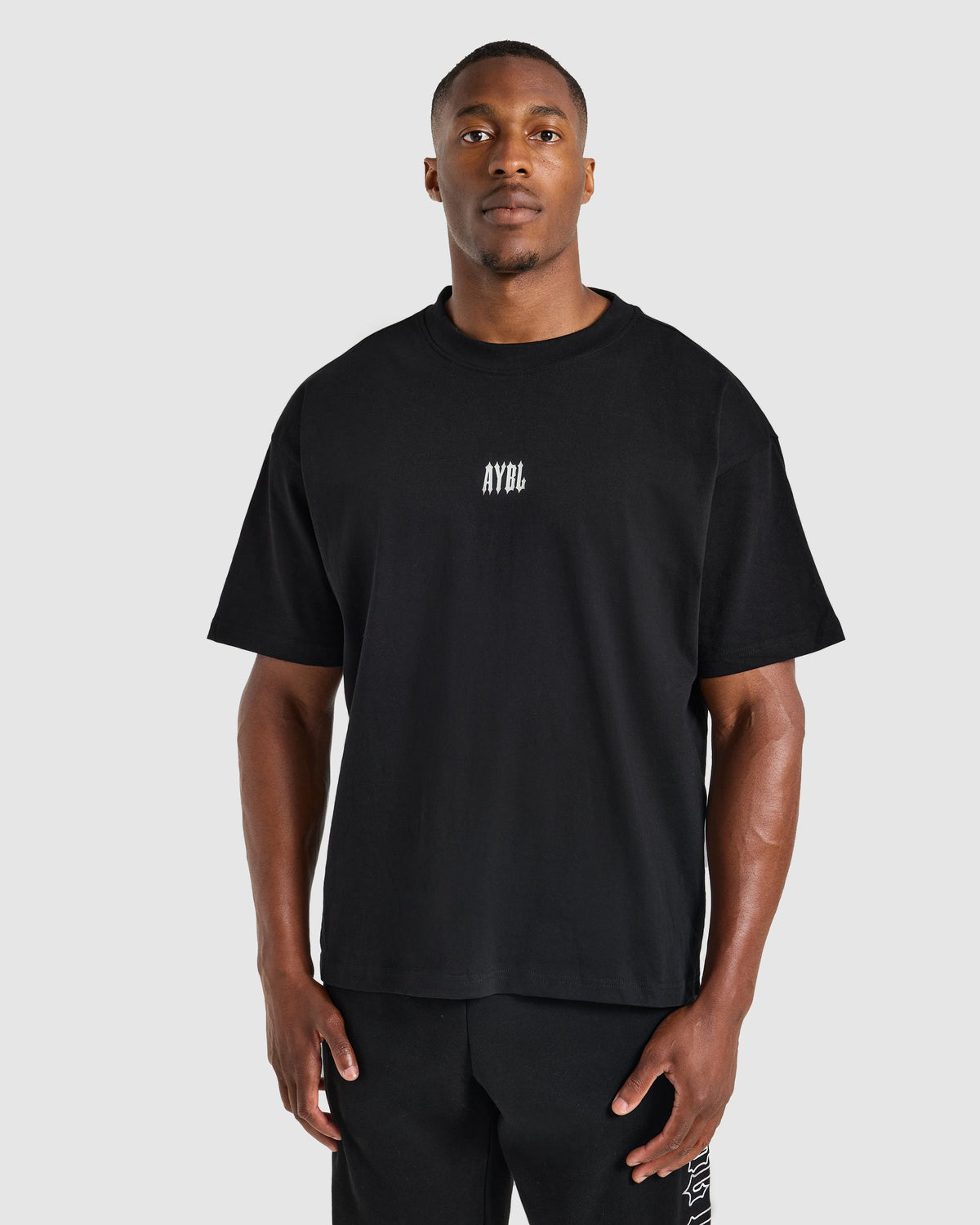 AYBL Iron Club Graphic Oversized T Shirt - Schwarz