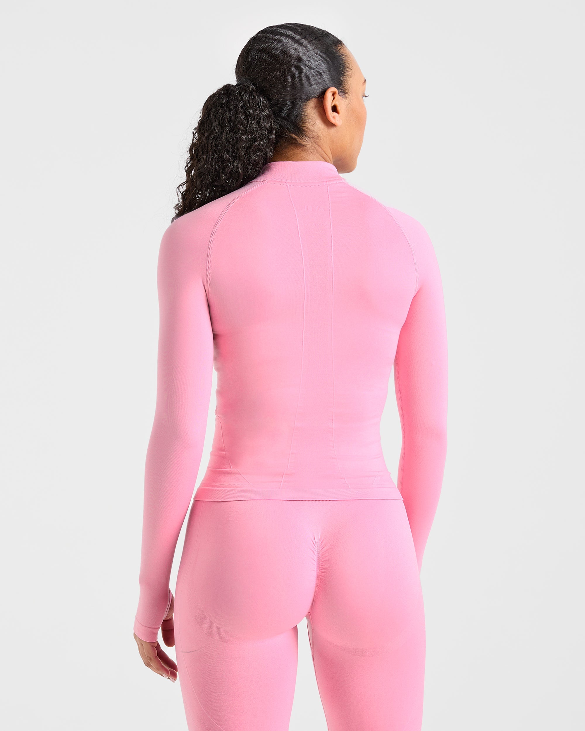 Empower Seamless Full Zip Jacket - Baby Rosa