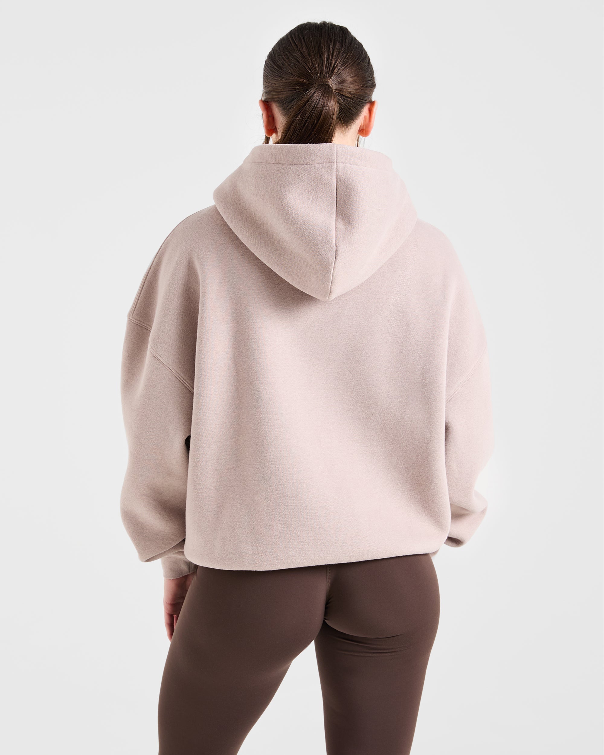 Sport Outline Oversized Hoodie - Pebble Grau