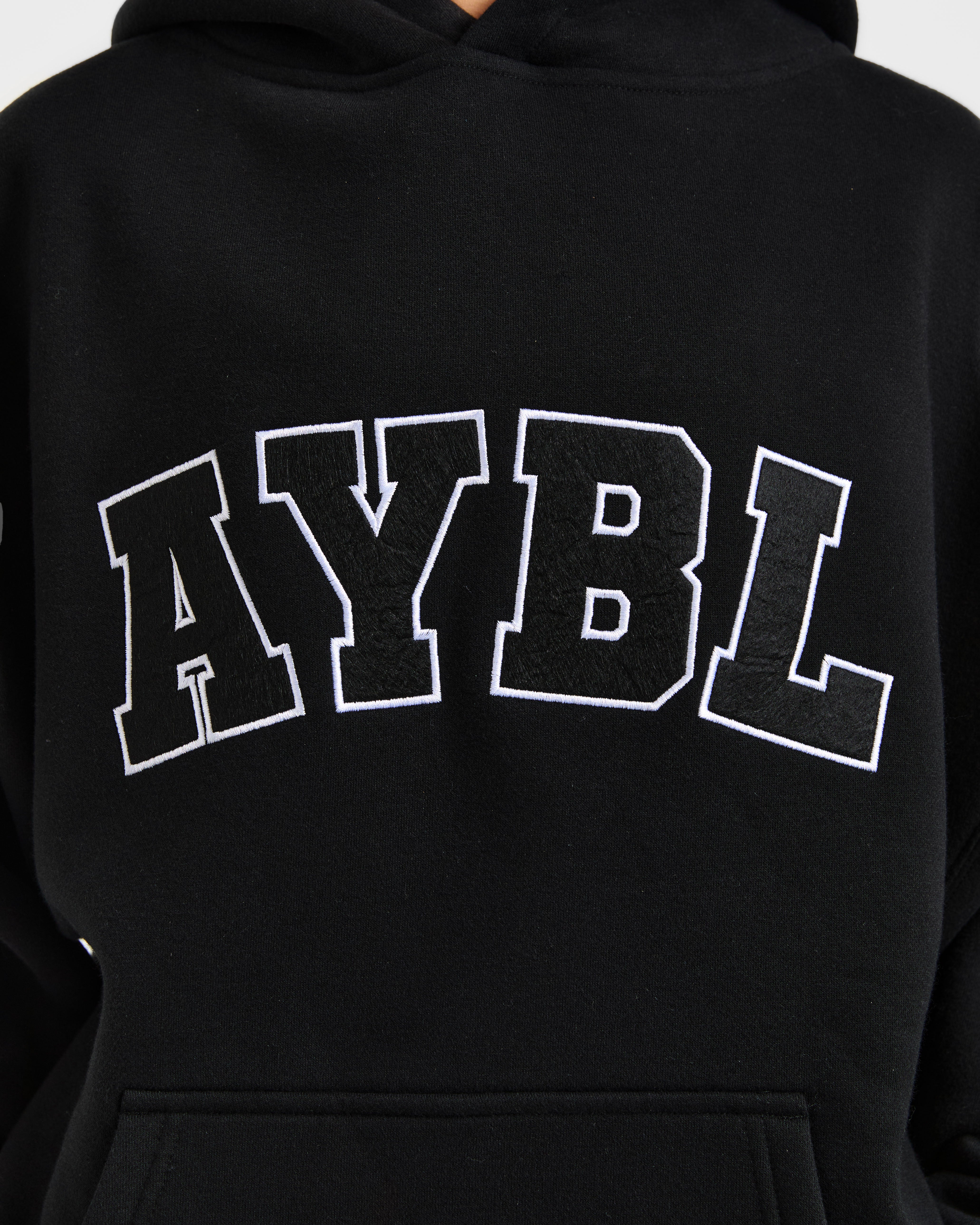 Varsity 2.0 Oversized Hoodie - Schwarz