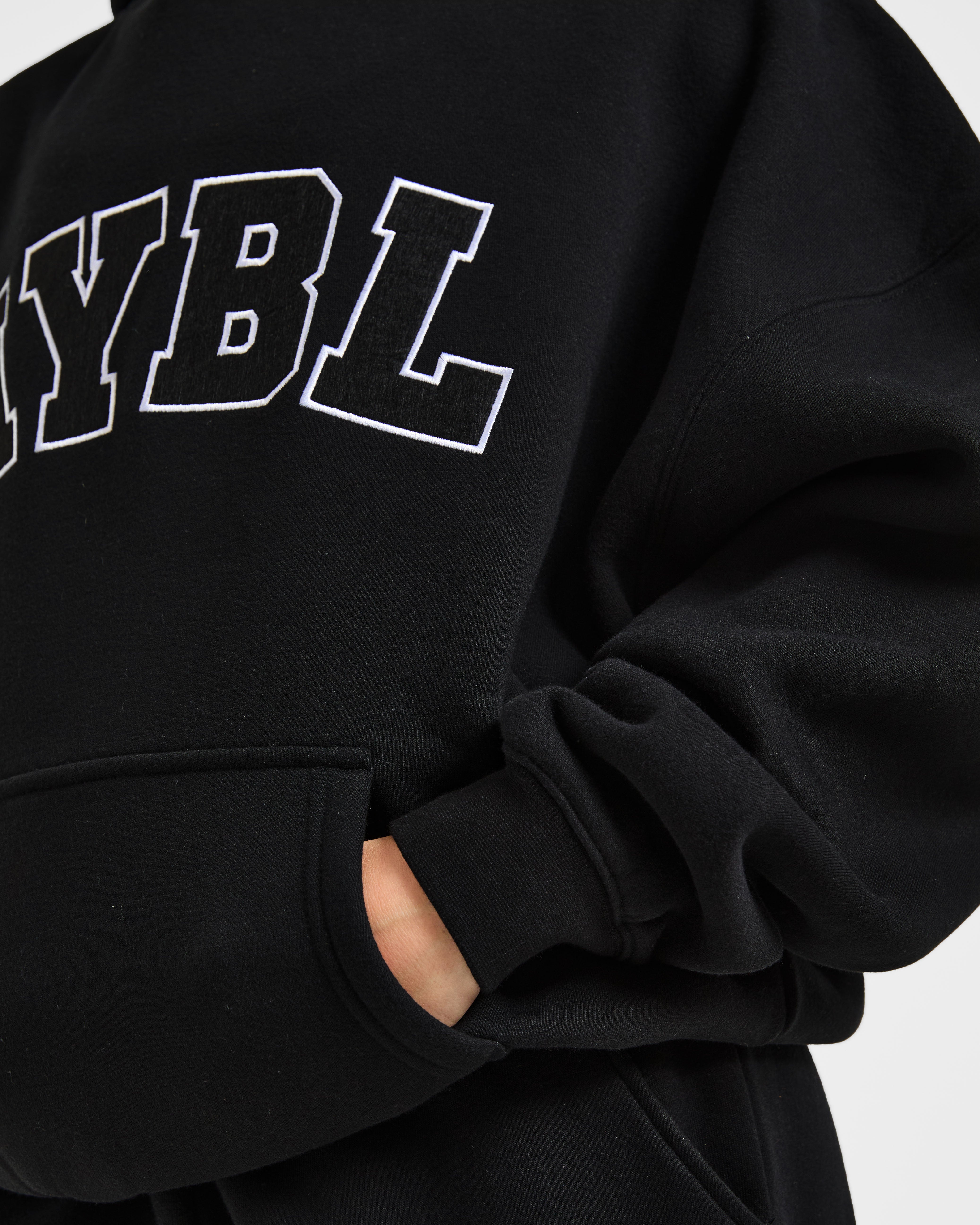 Varsity 2.0 Oversized Hoodie - Schwarz