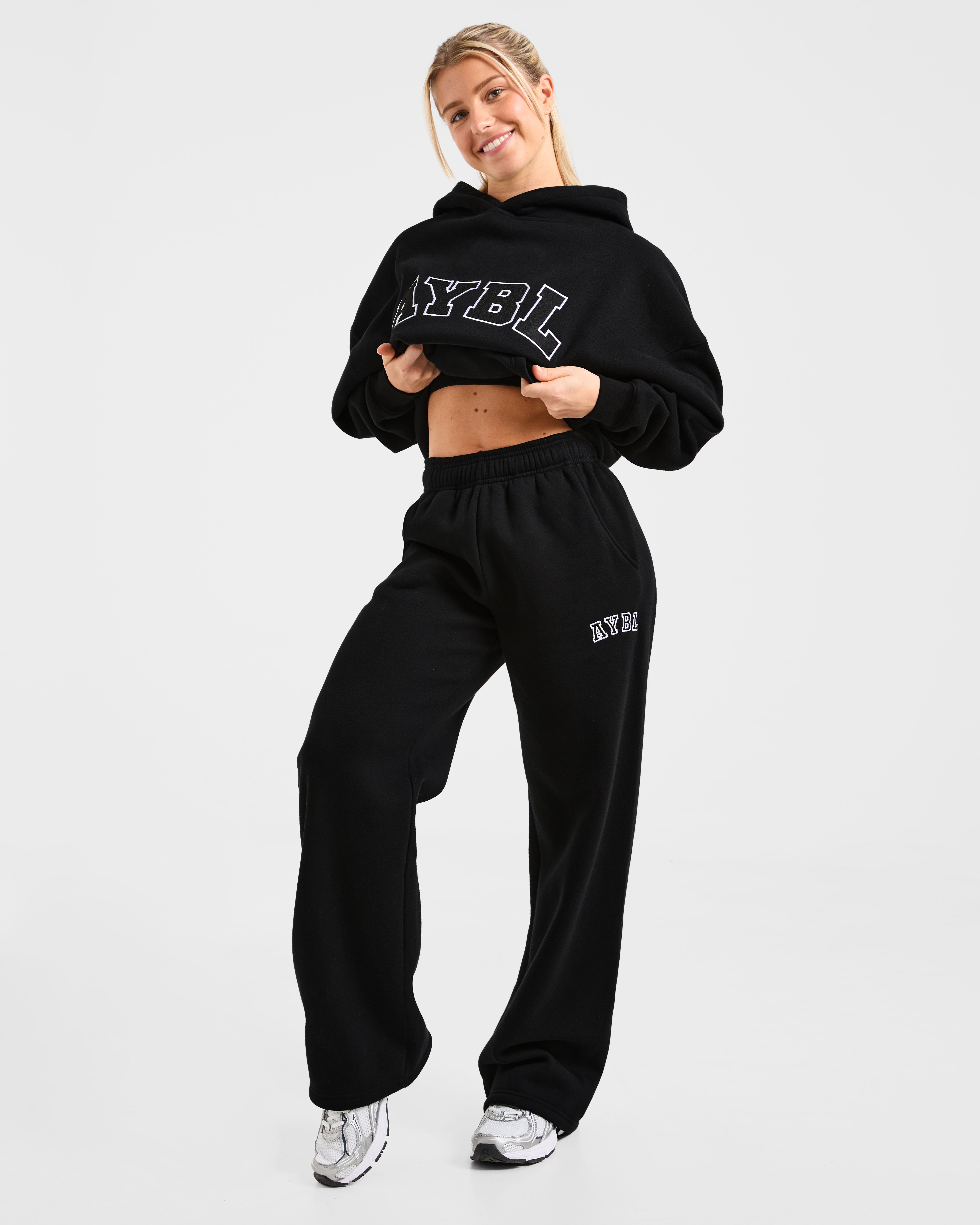 Varsity 2.0 Oversized Hoodie - Schwarz
