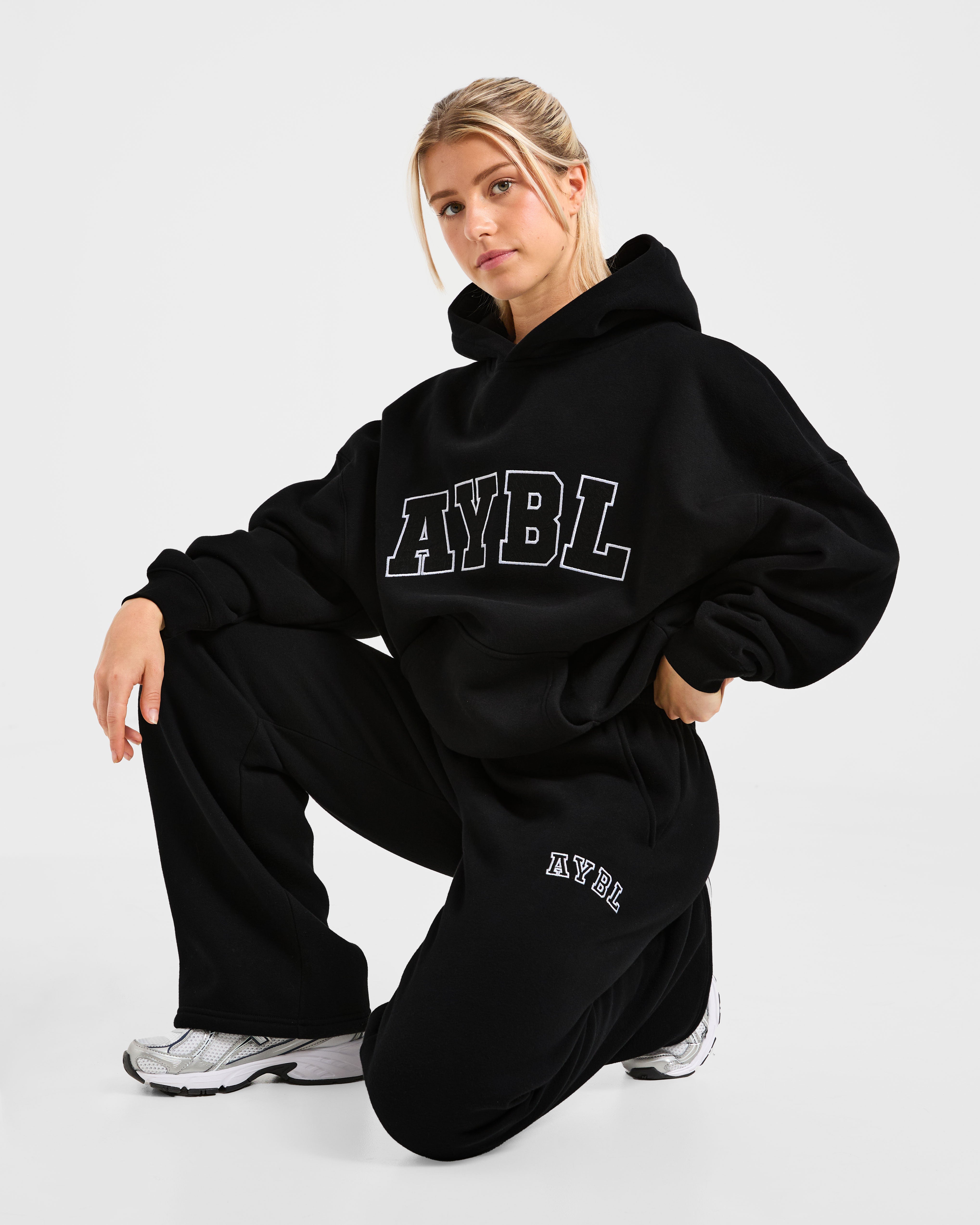 Varsity 2.0 Oversized Hoodie - Schwarz