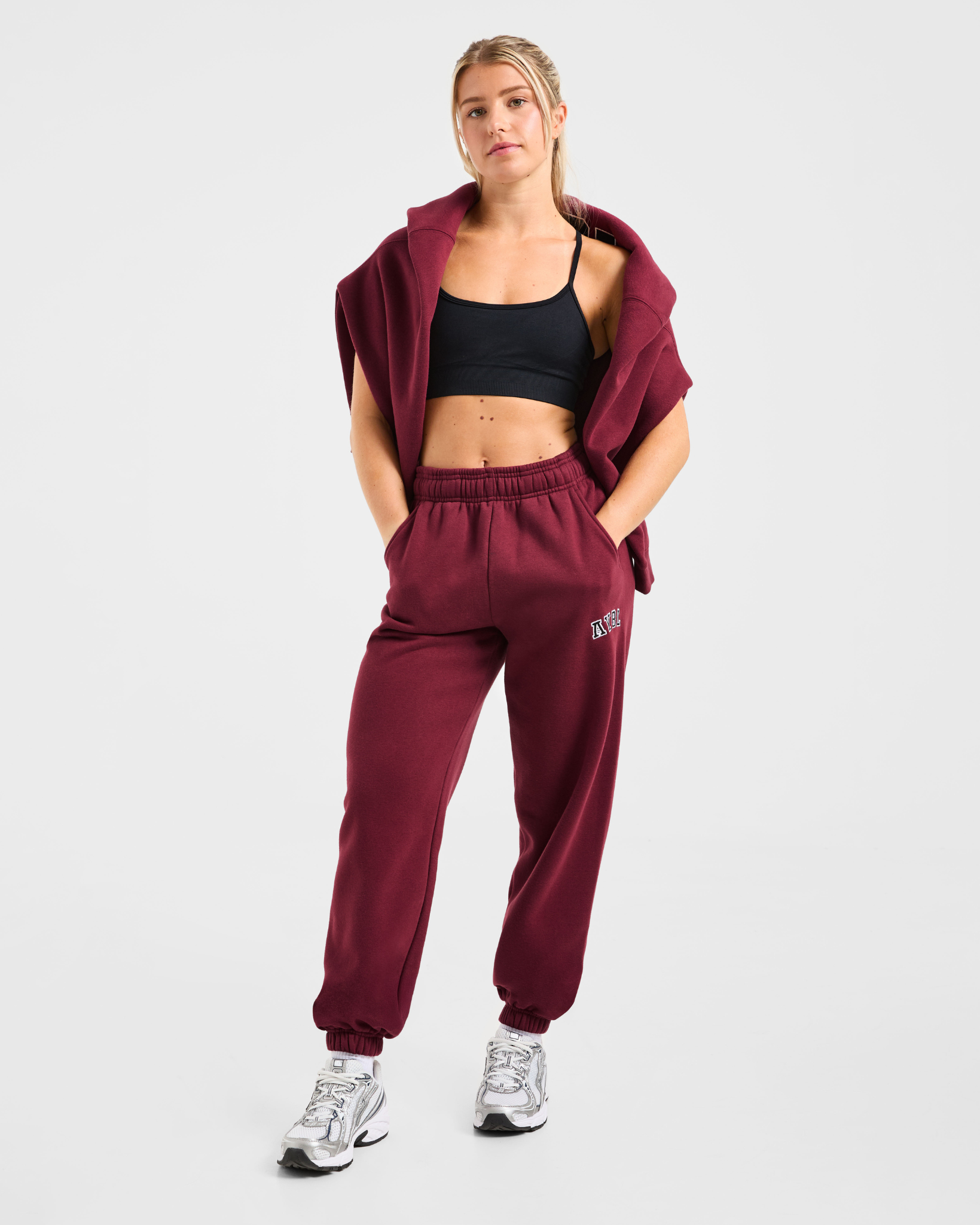 Varsity 2.0 Oversized Joggers - Rot Wine