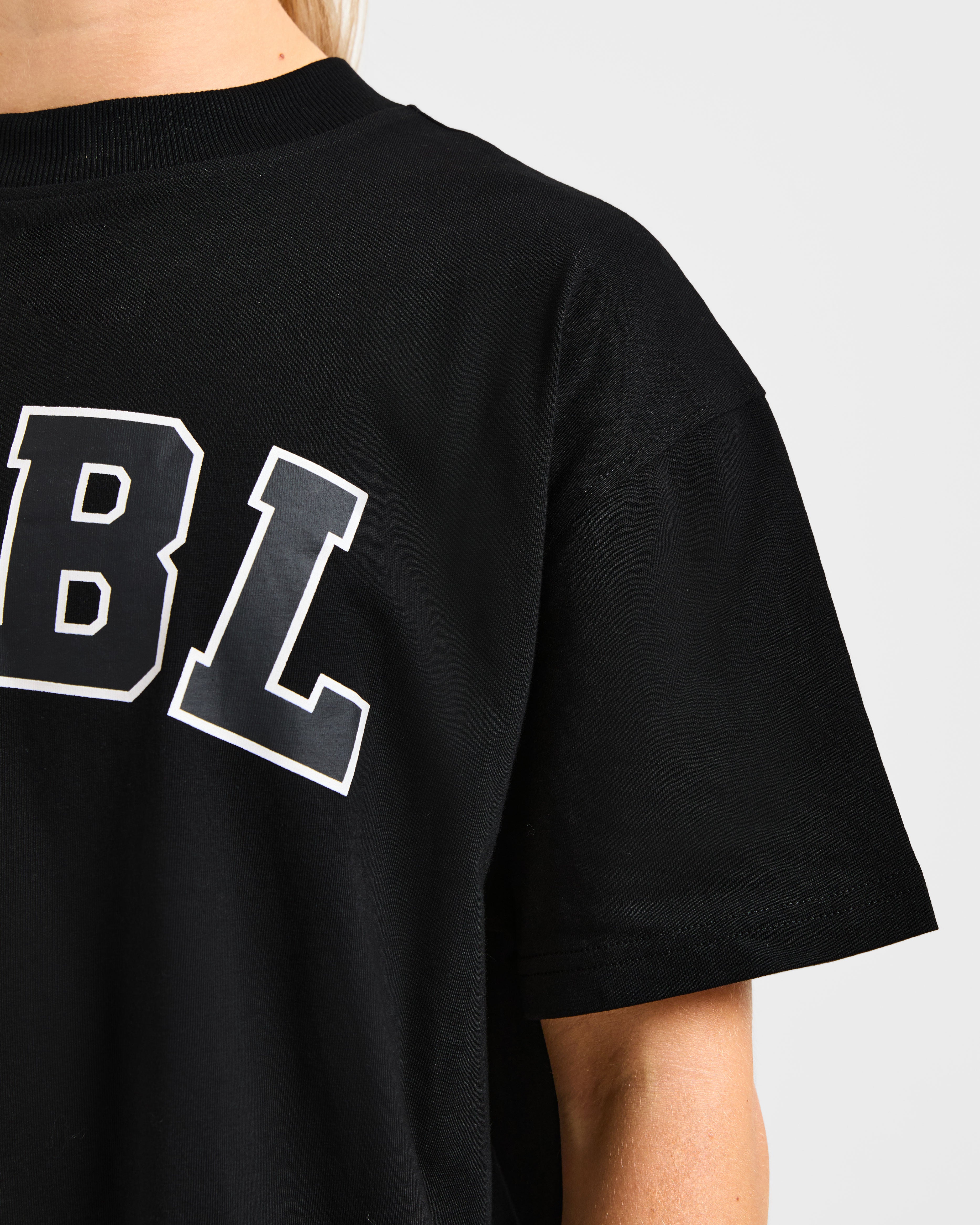 Varsity 2.0 Oversized T Shirt - Schwarz
