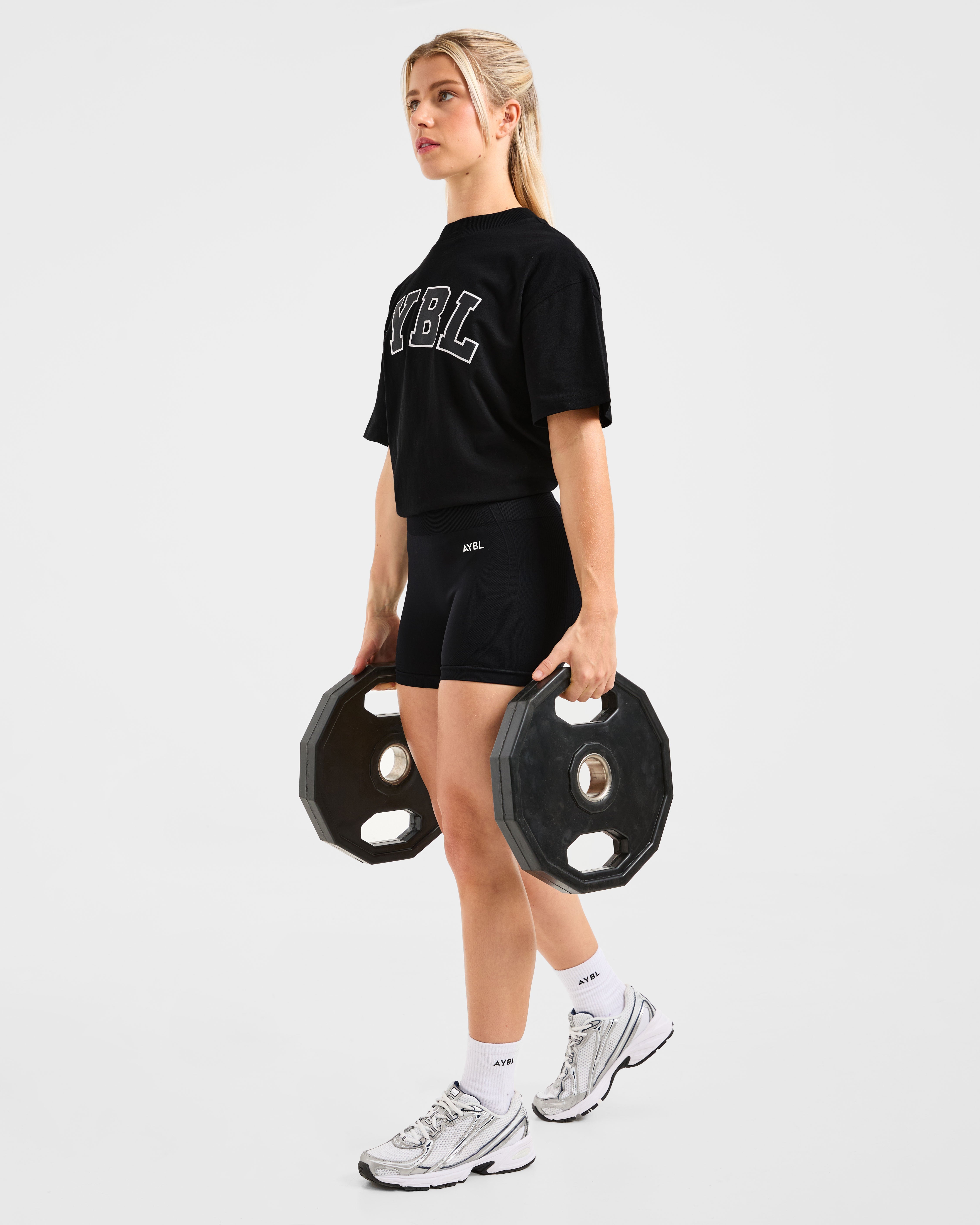Varsity 2.0 Oversized T Shirt - Schwarz