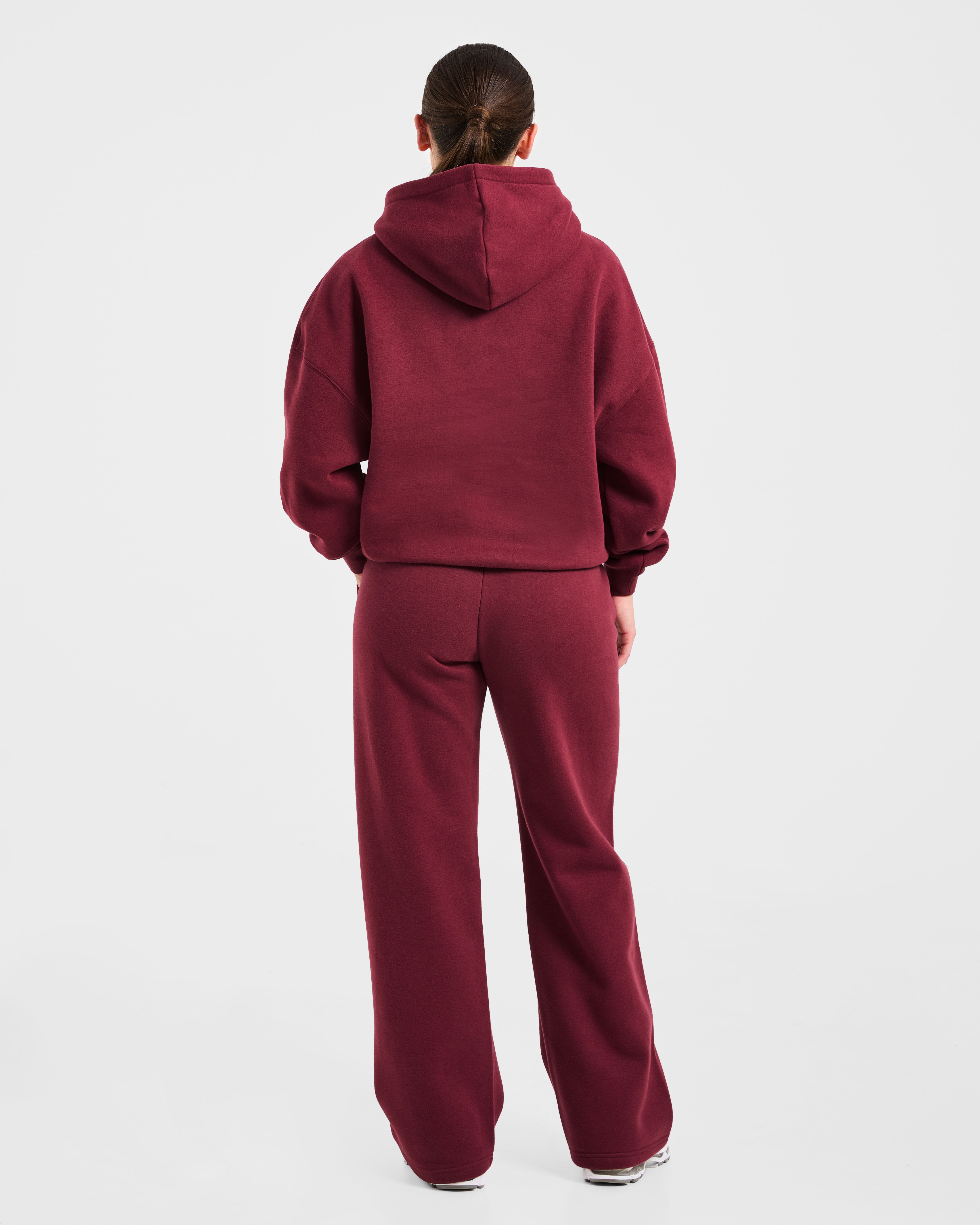 Varsity 2.0 Oversized Straight Leg Joggers - Rot Wine