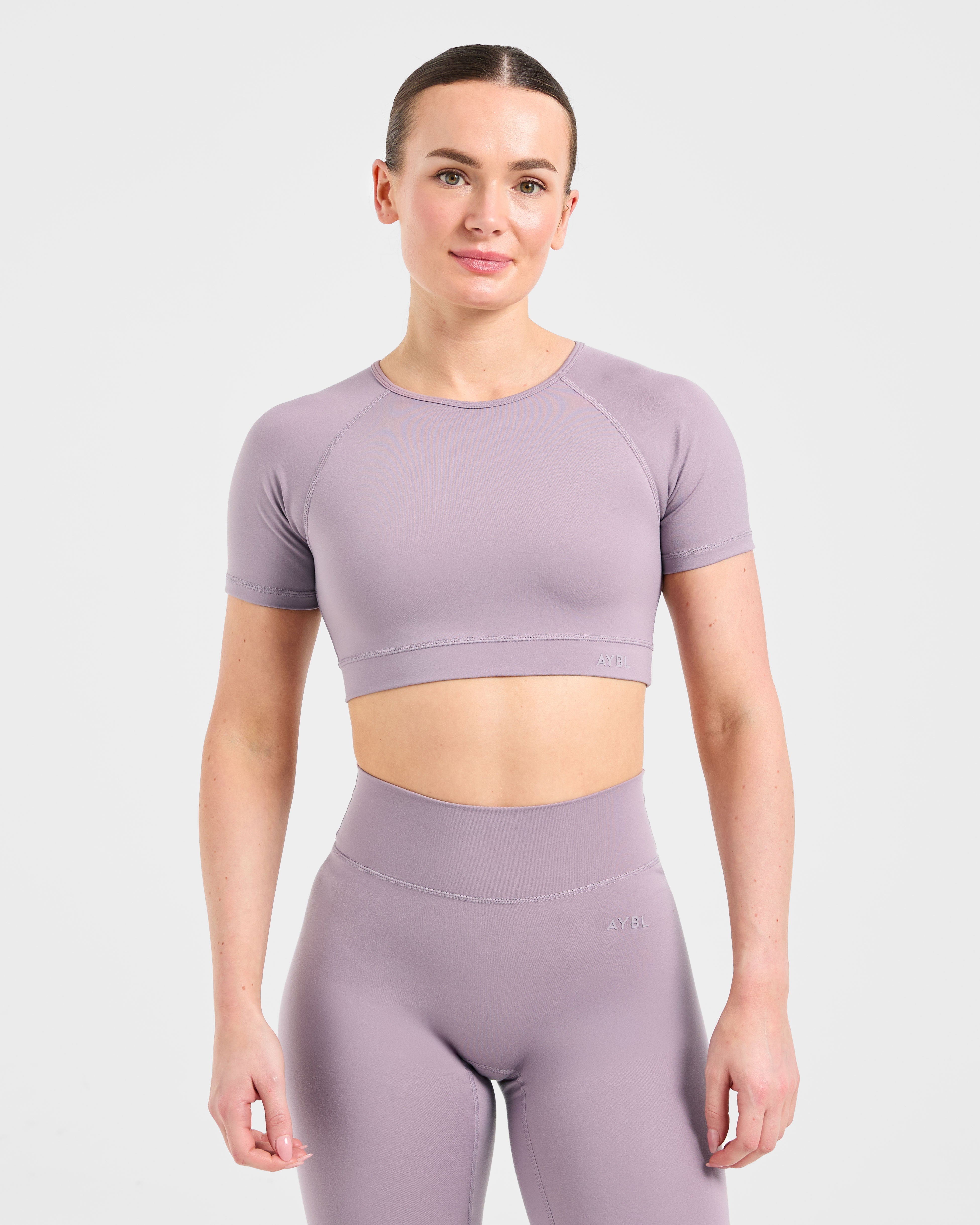 Staple Crop Top - Mauve Violet