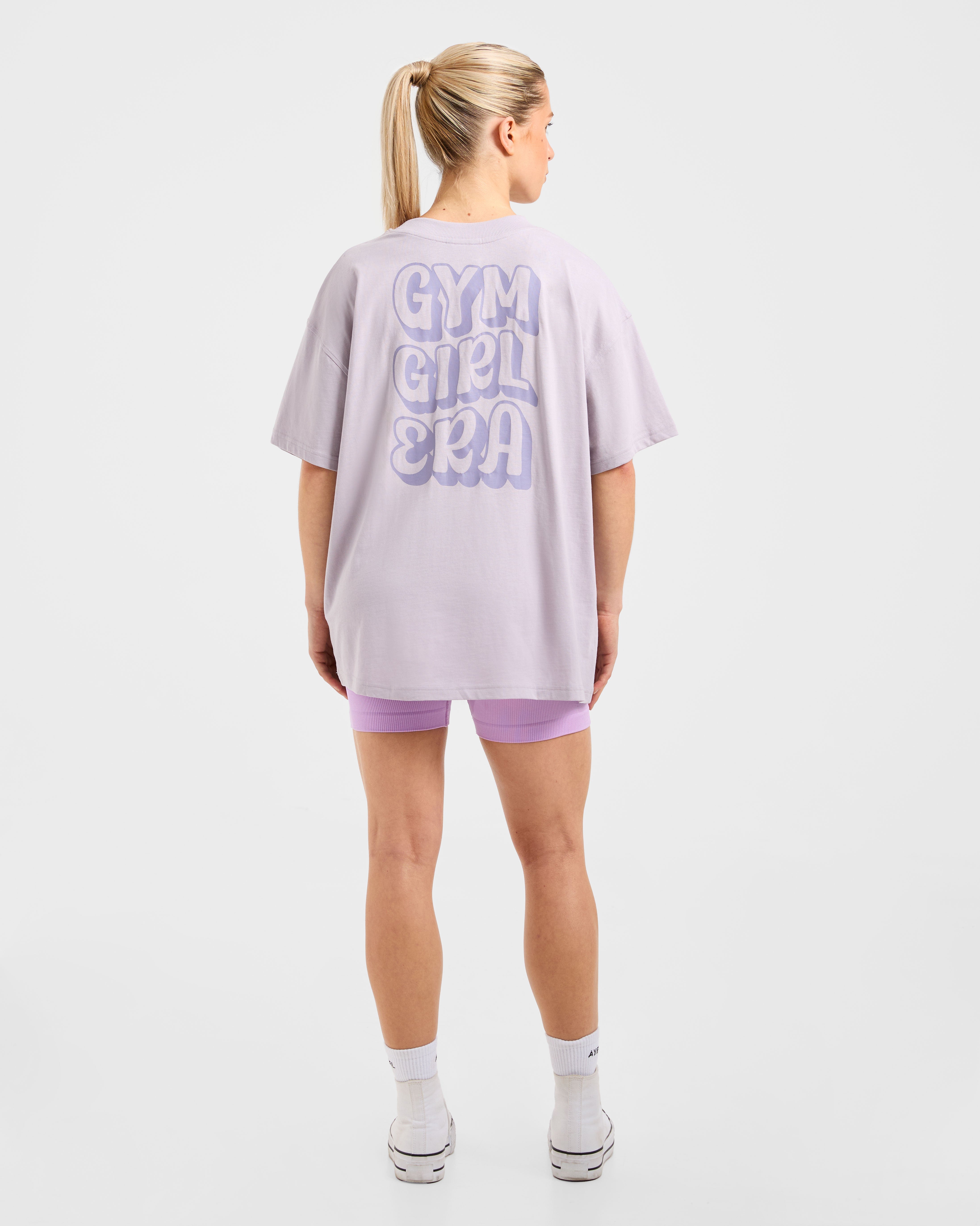 Gym Girl Era Oversized T Shirt - Lila
