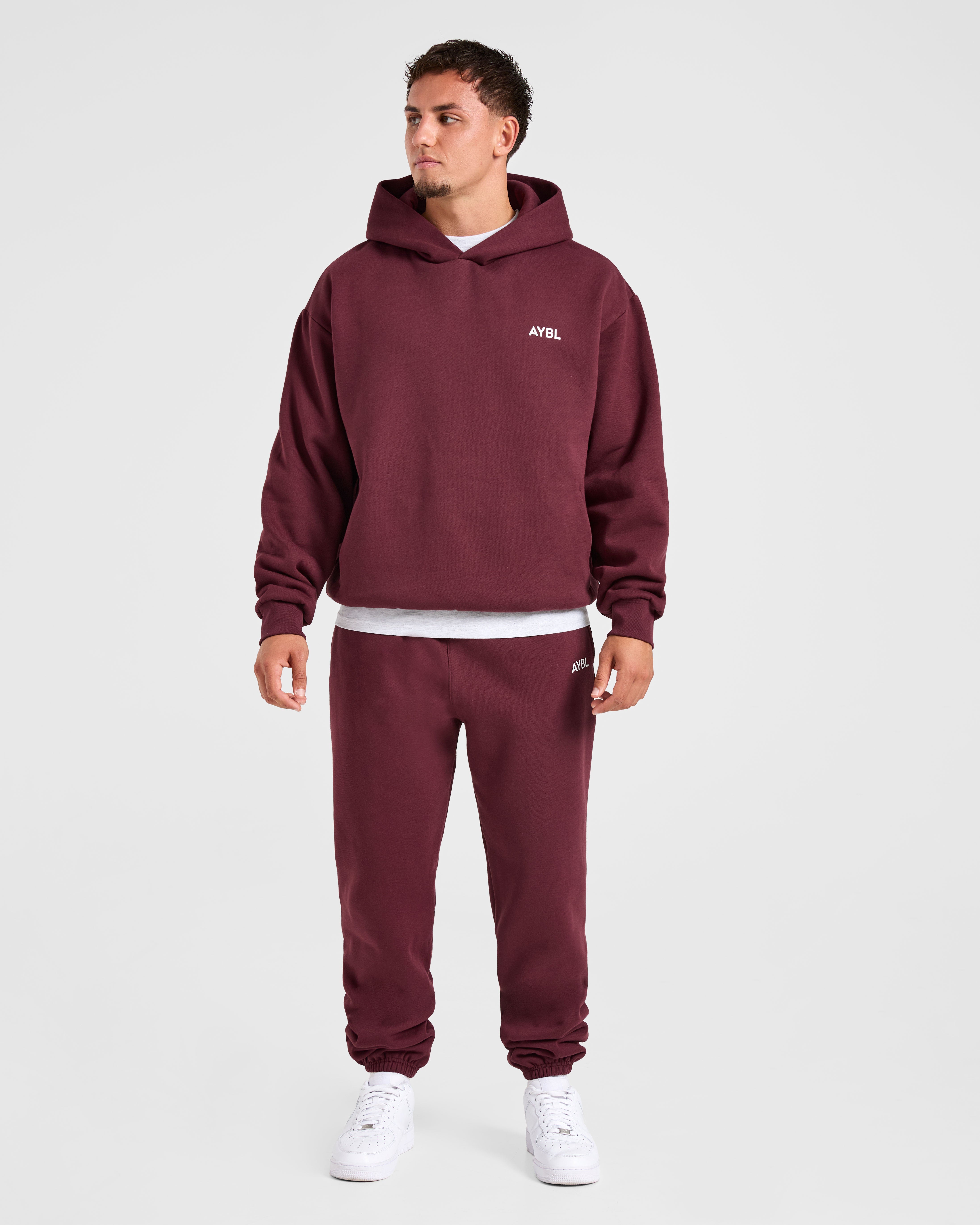 Essential Oversized Hoodie - Burgundy Rot