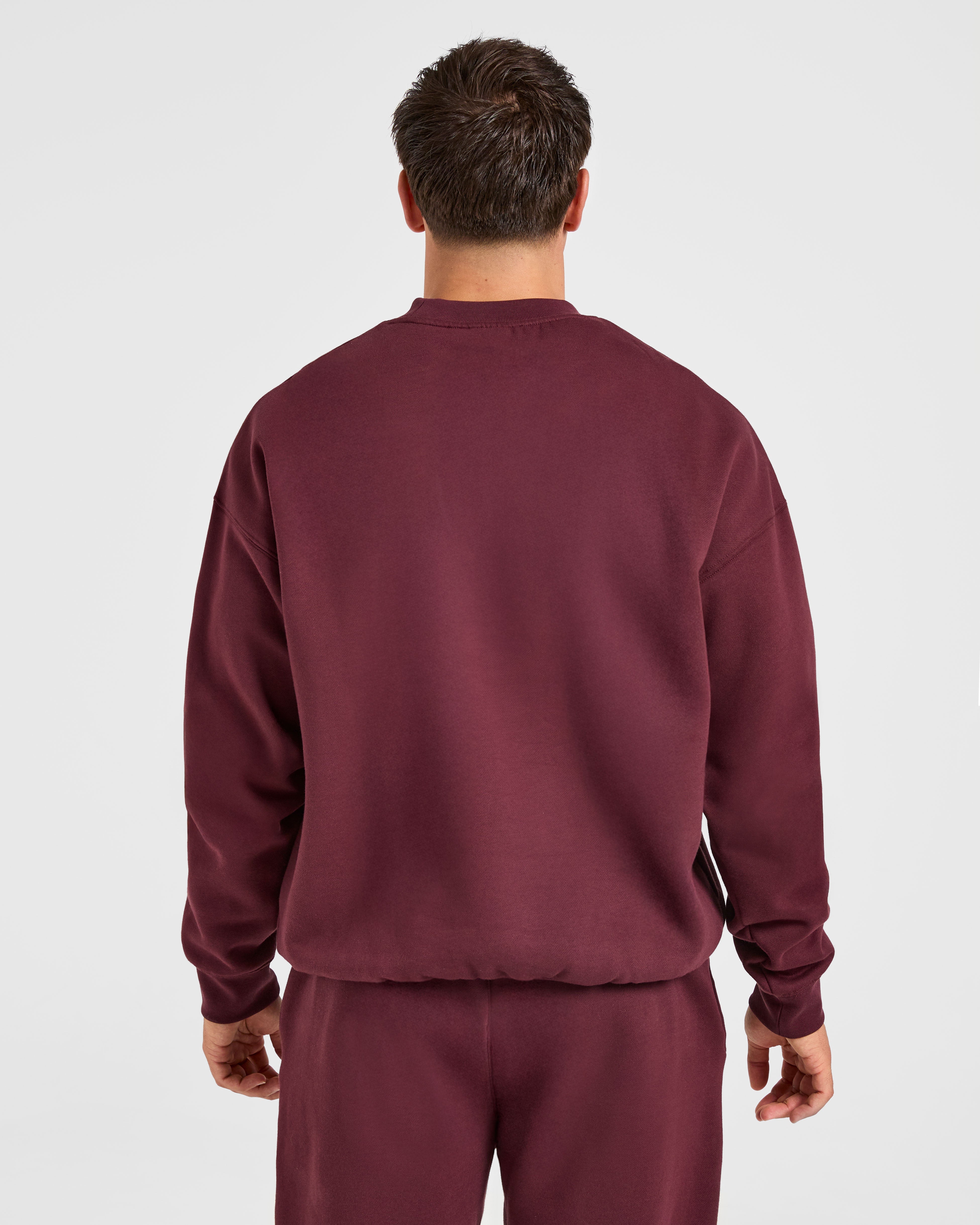 Essential Oversized Sweater - Burgundy Rot