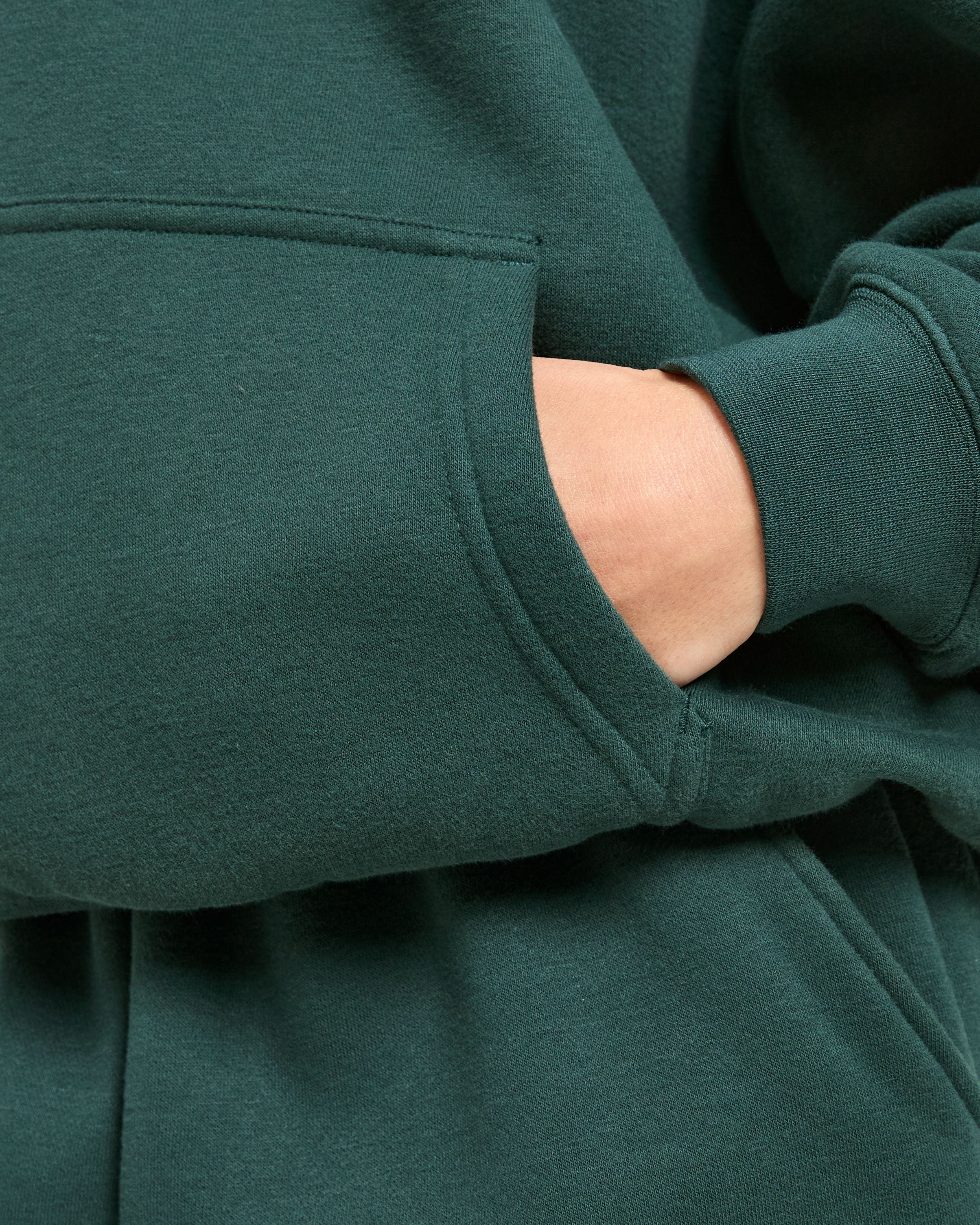 Classic Plush Oversized Hoodie - Pine Grün
