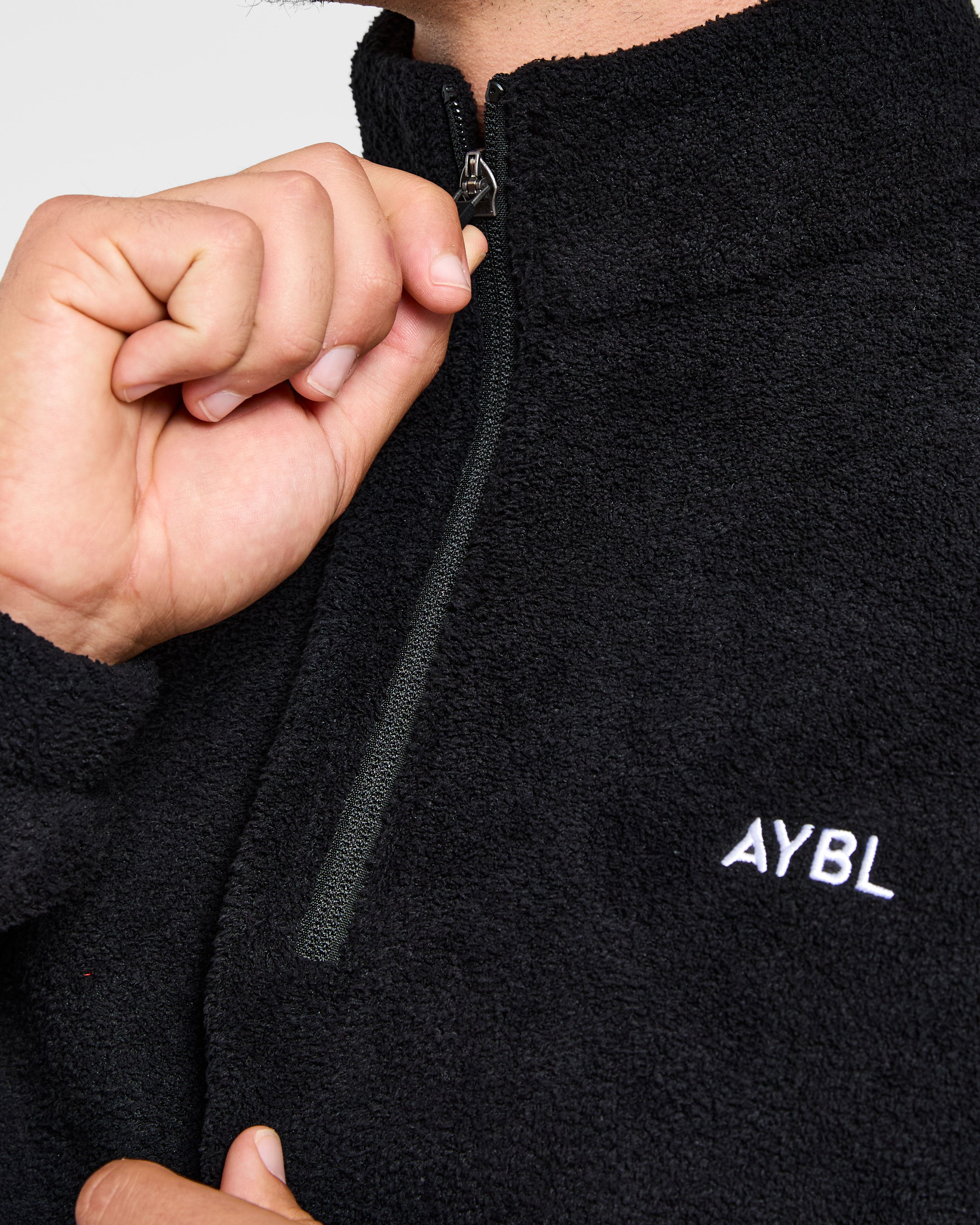 Essential 1/4 Zip Fleece - Schwarz