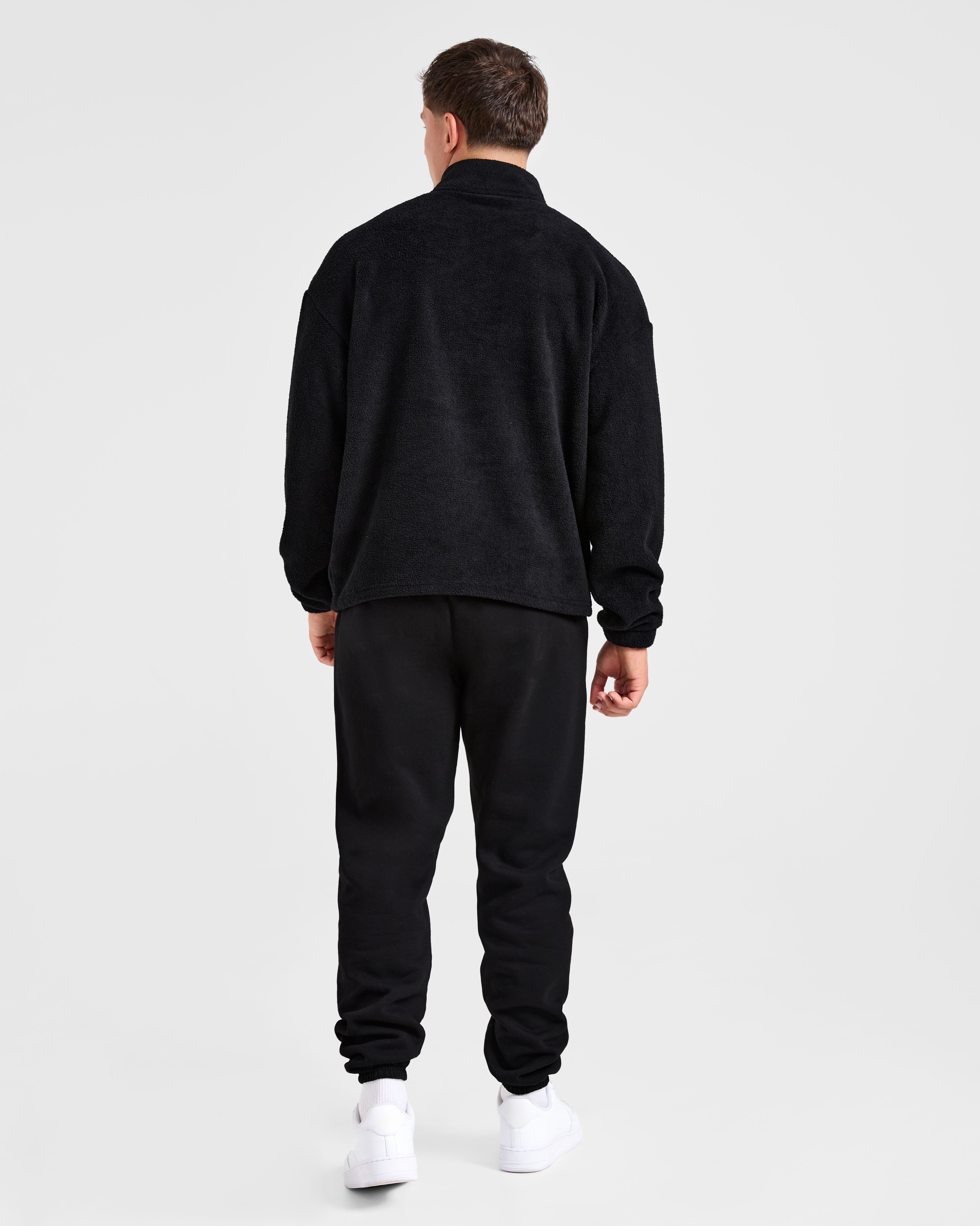 Essential 1/4 Zip Fleece - Schwarz
