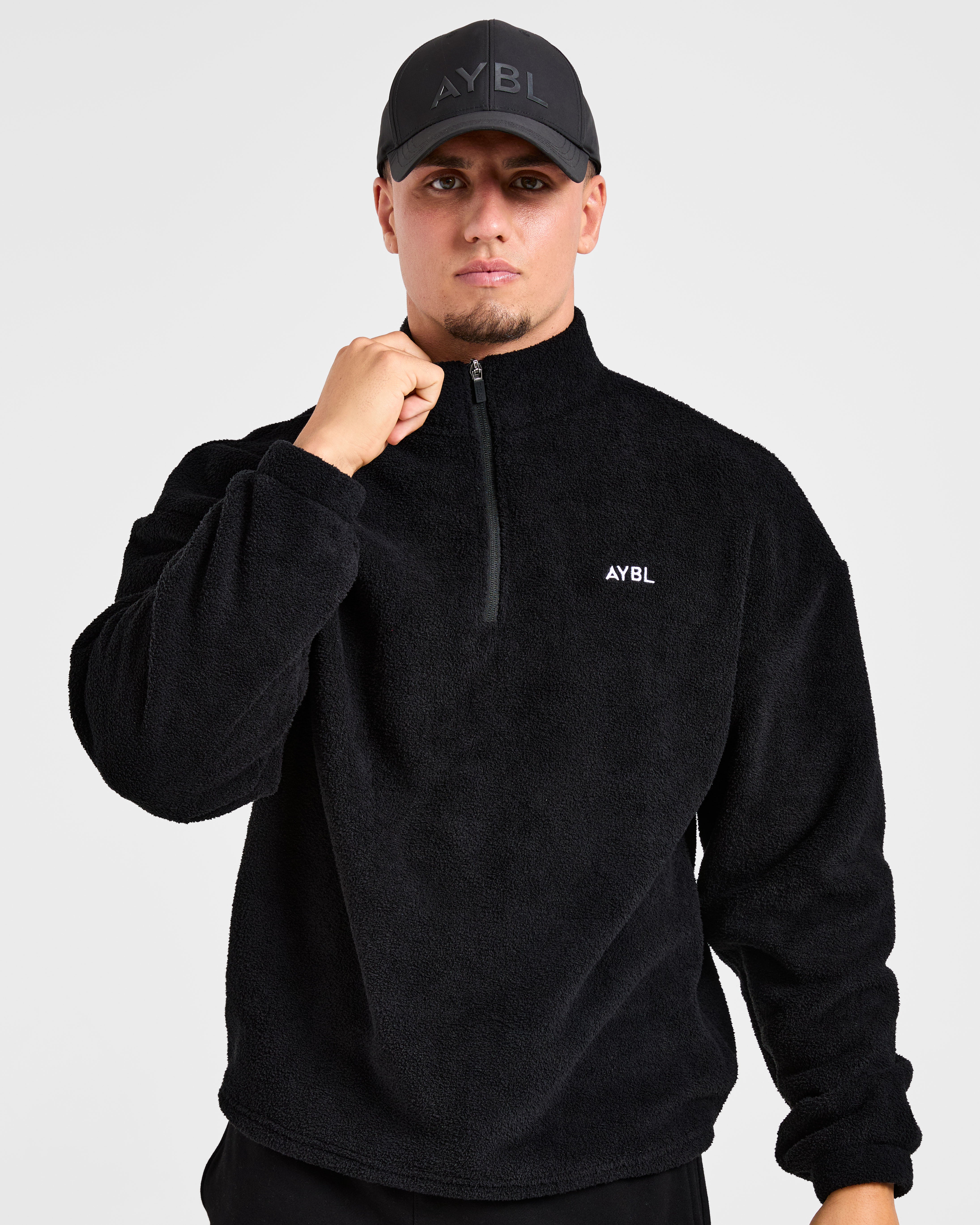 Essential 1/4 Zip Fleece - Schwarz