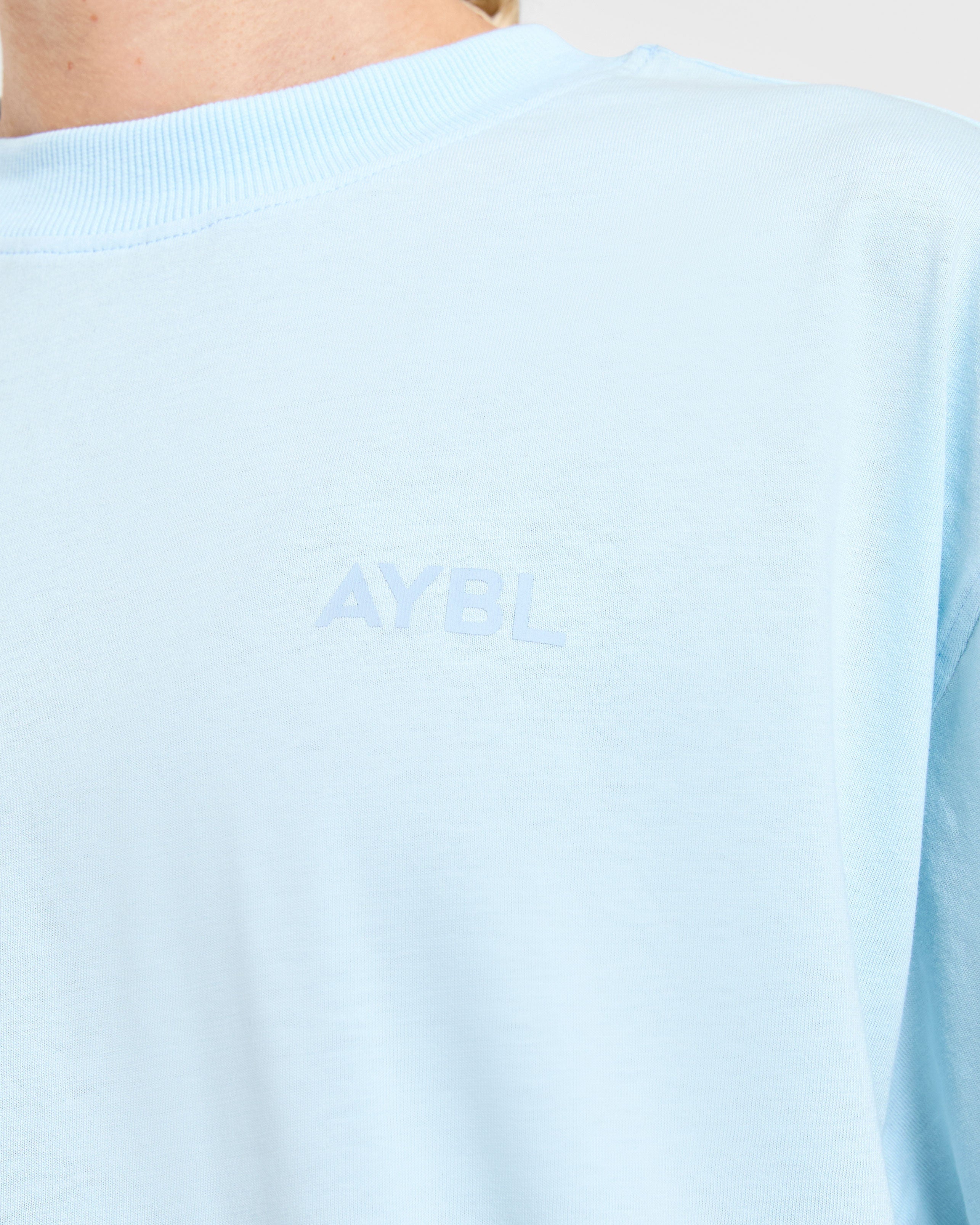 Lift Graphic Oversized T Shirt - Baby Blau