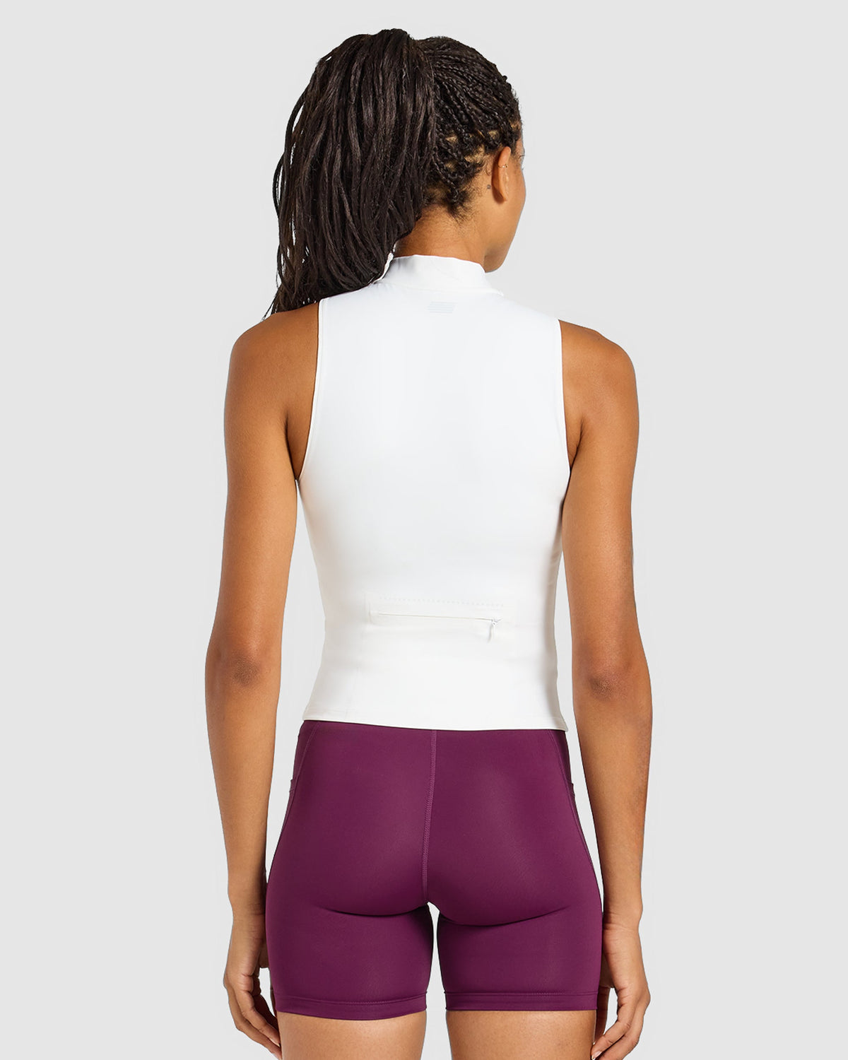Run Sleeveless Zip Up Jacket - Weiß