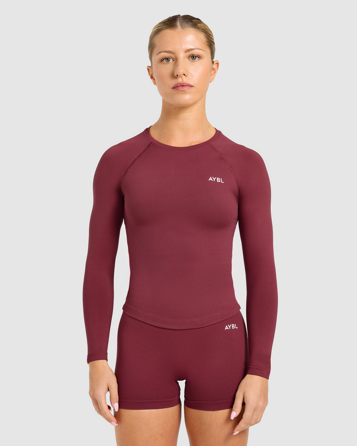 Enhance Seamless Long Sleeve Top - Mahogany Rot
