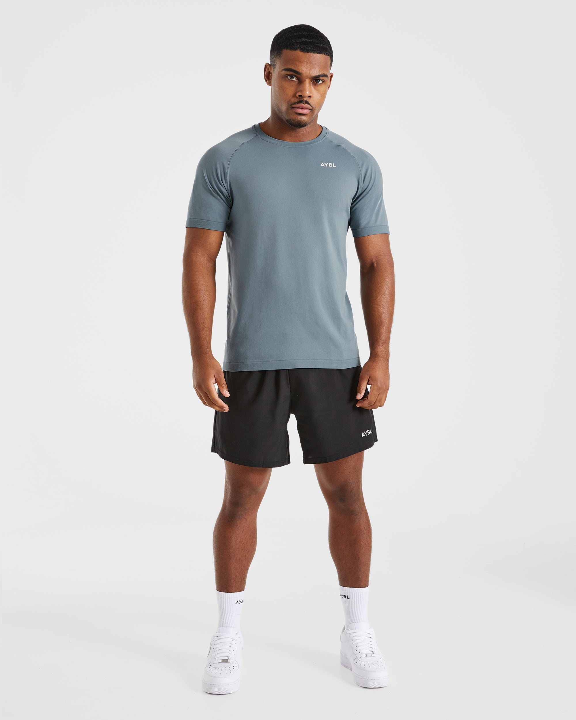 Ascend Seamless T Shirt - Slate Blau
