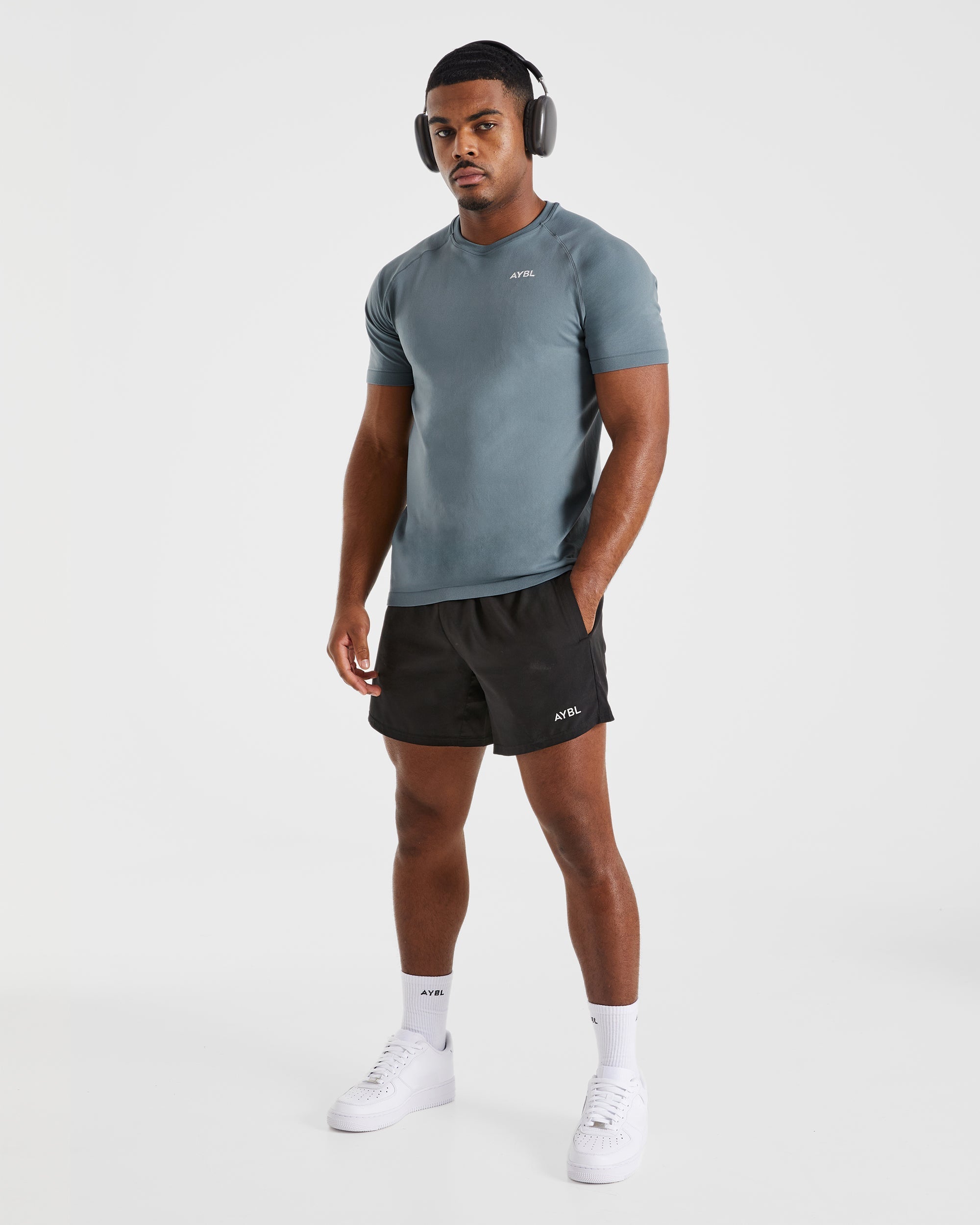 Ascend Seamless T Shirt - Slate Blau