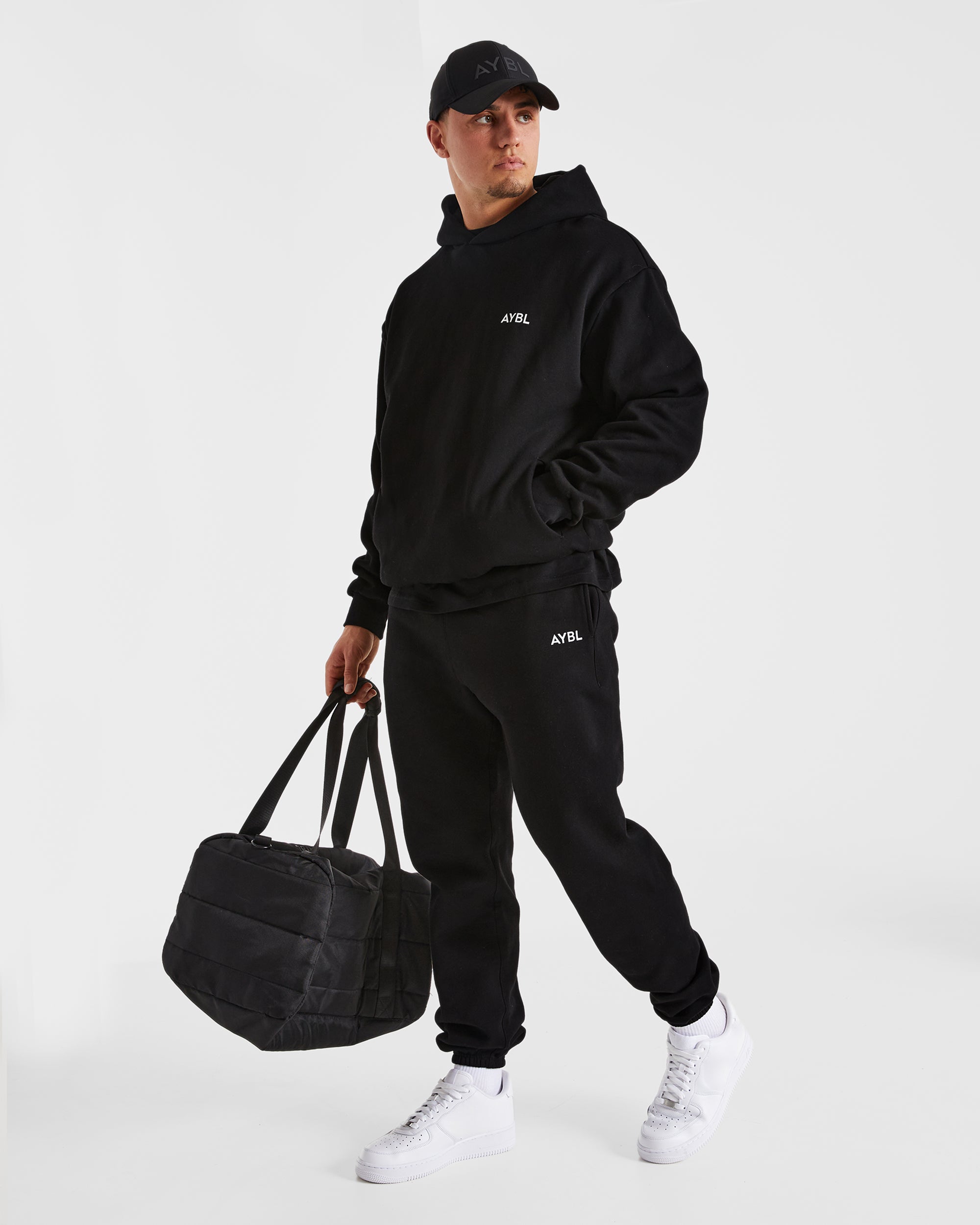 Essential Oversized Hoodie - Schwarz