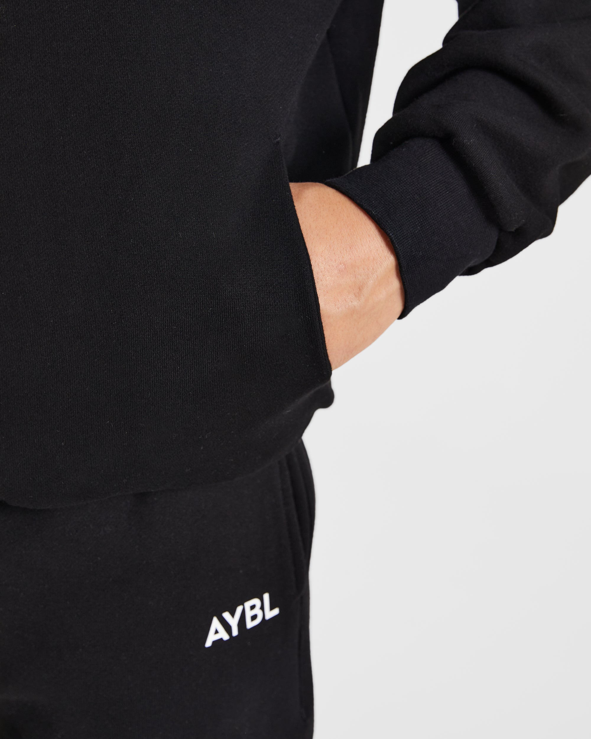 Essential Oversized Hoodie - Schwarz